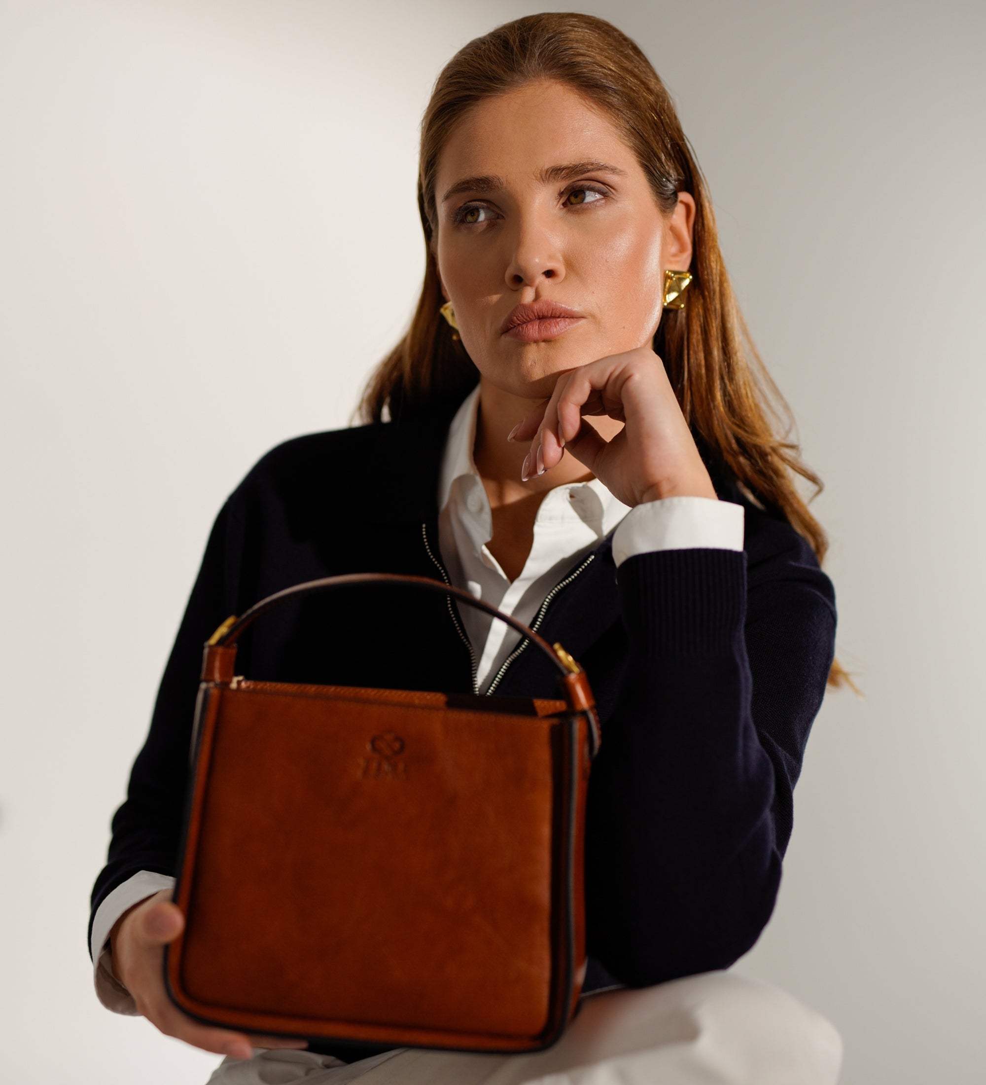 Handväska i läder toteväska i läder för dam - Alms for Oblivion