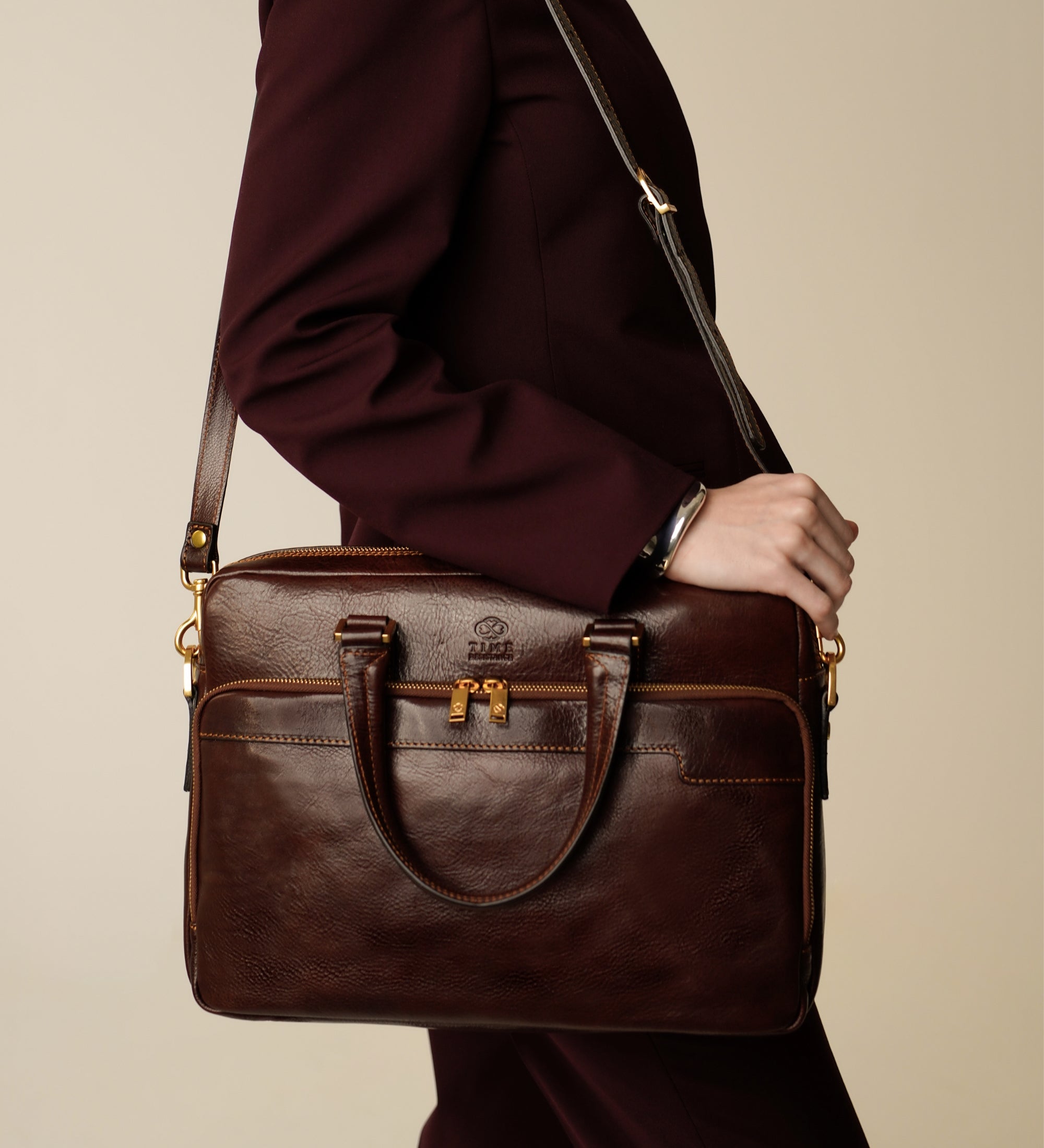 Portfölj i läder laptopväska i läder för dam – Orlando