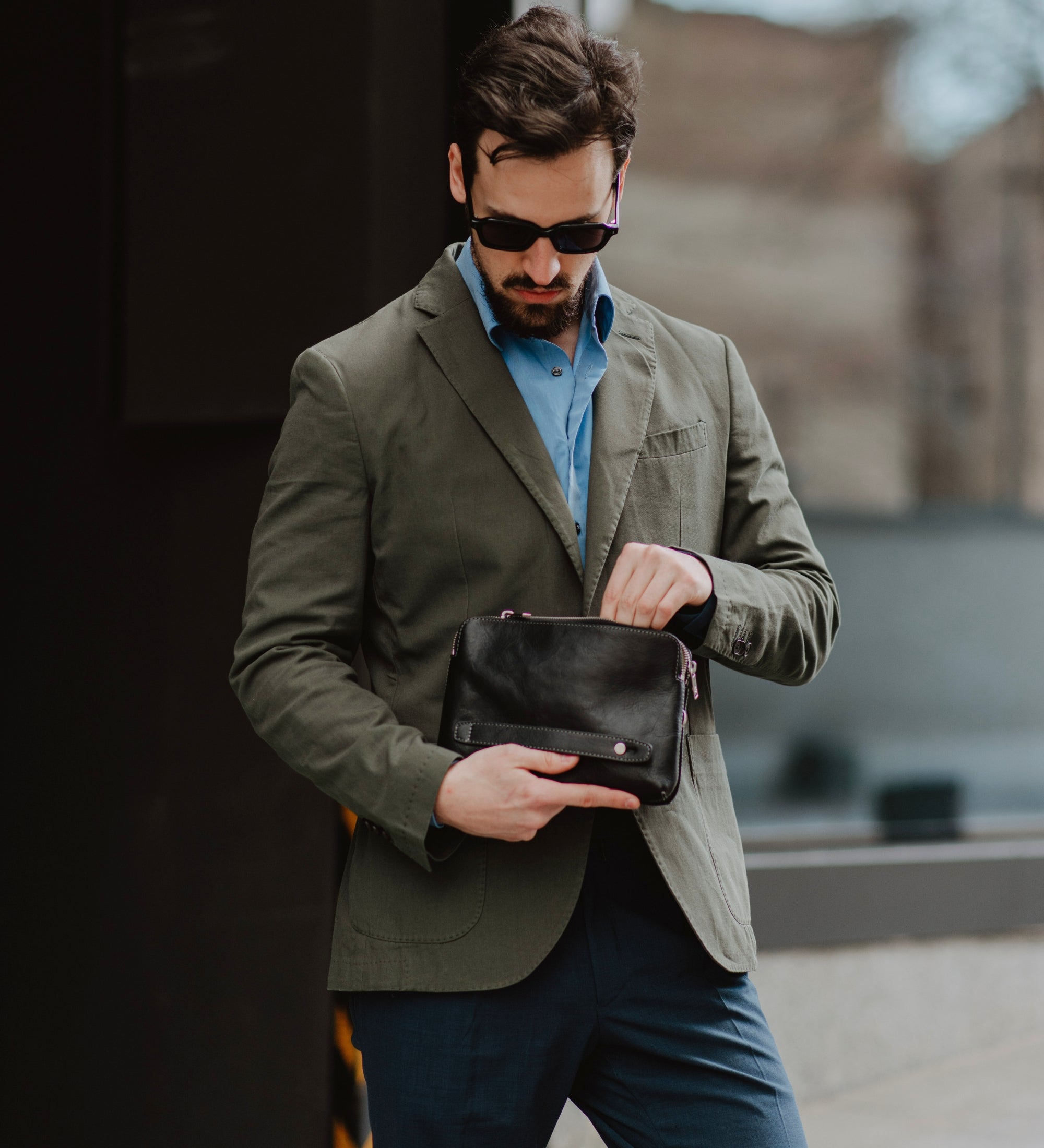 Clutchväska i läder – Ulysses