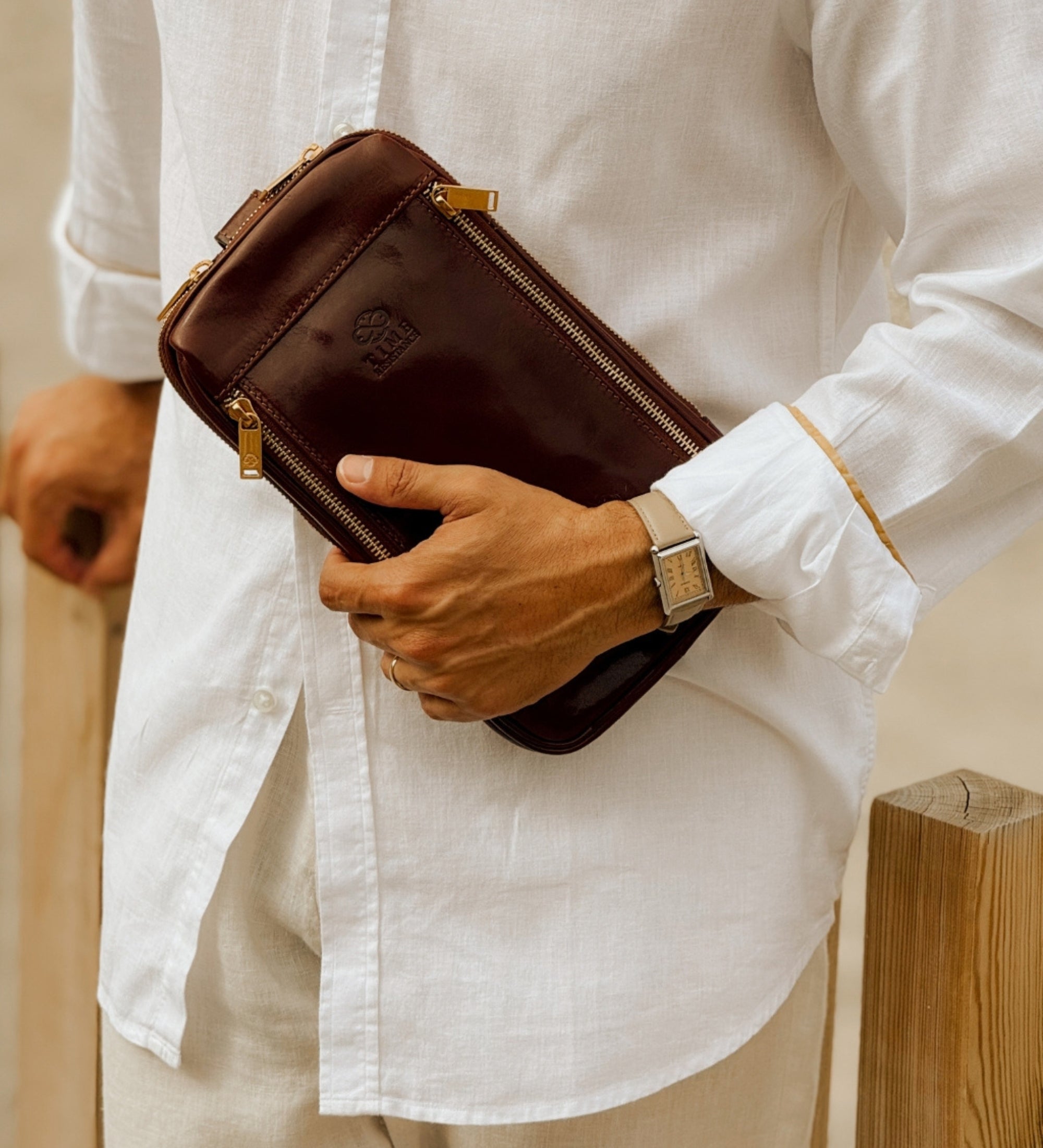 Slingväska i läder bröstväska i läder – Kim