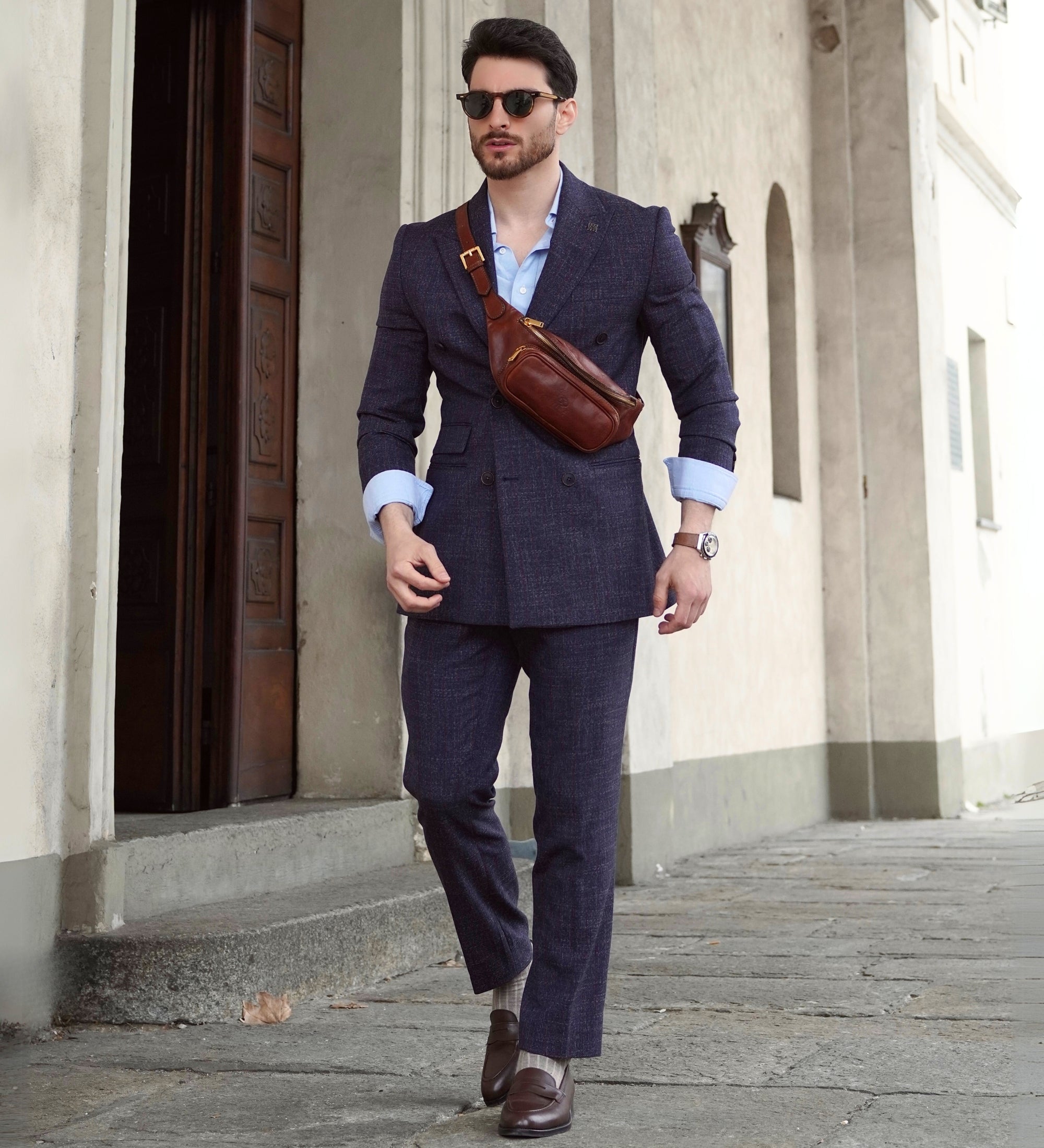 Slingväska i läder midjeväska i läder – Independent People