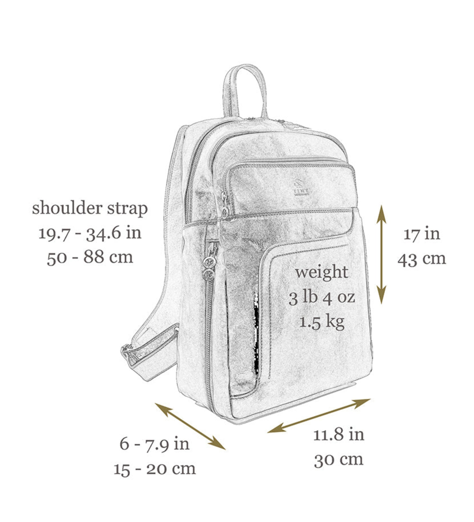Reseryggsäck i läder för dam – L.A. Konfidentiellt (L.A. Confidential)