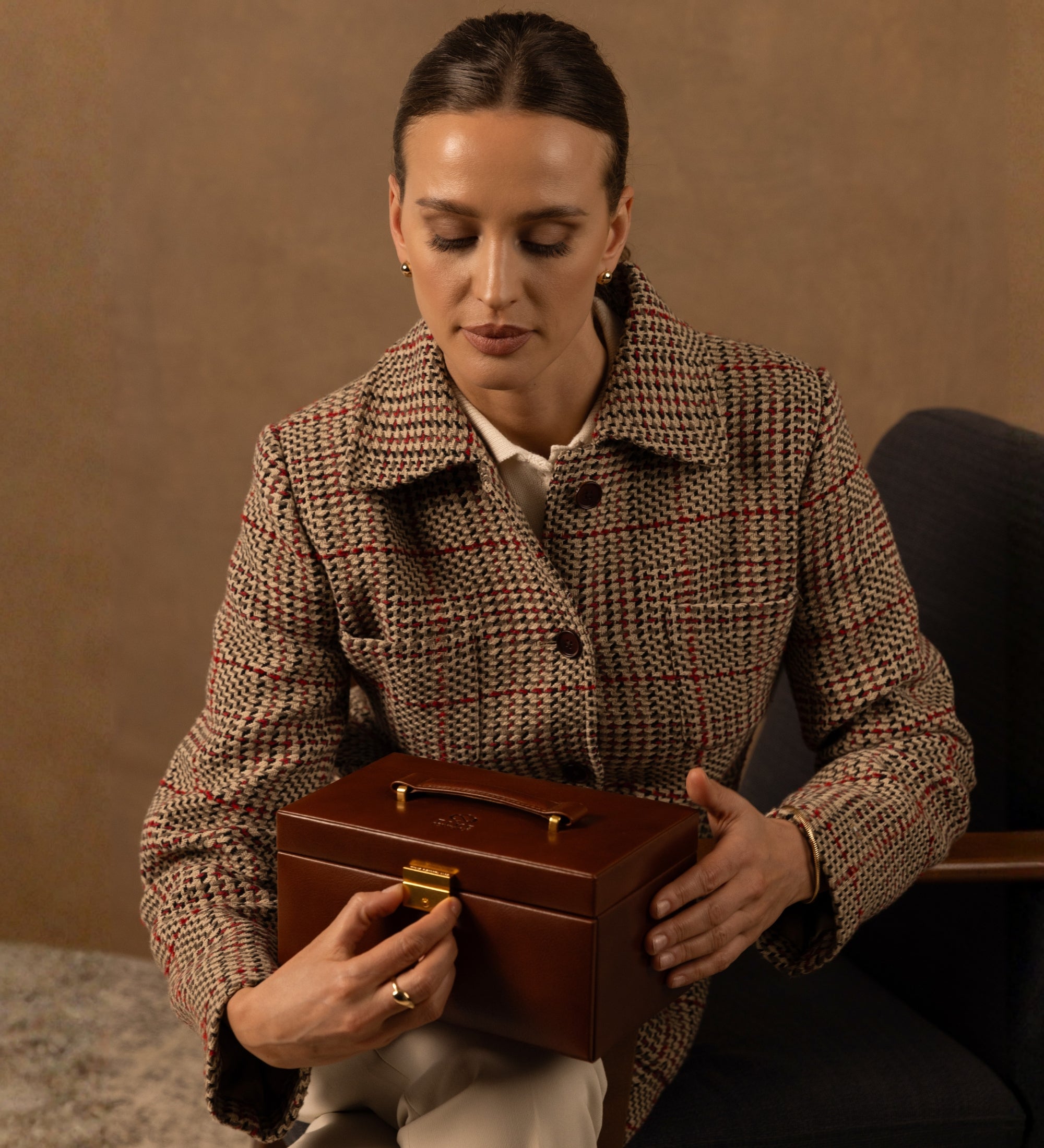 Smyckeskrin i läder för dam – Beloved