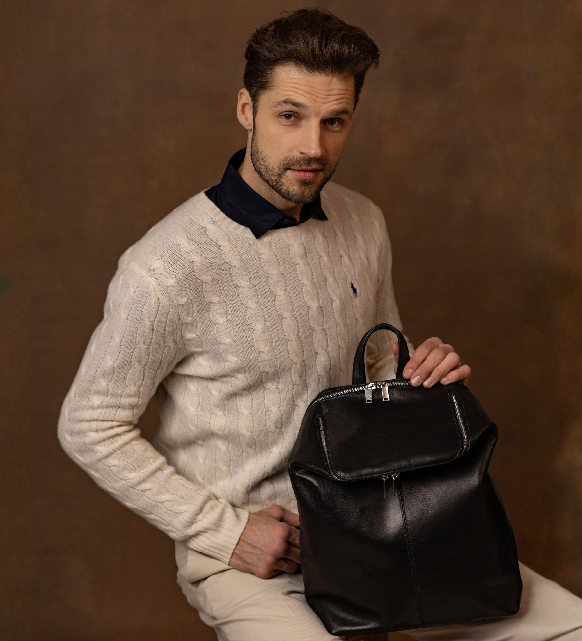 Ryggsäck i läder– A Blend in the River