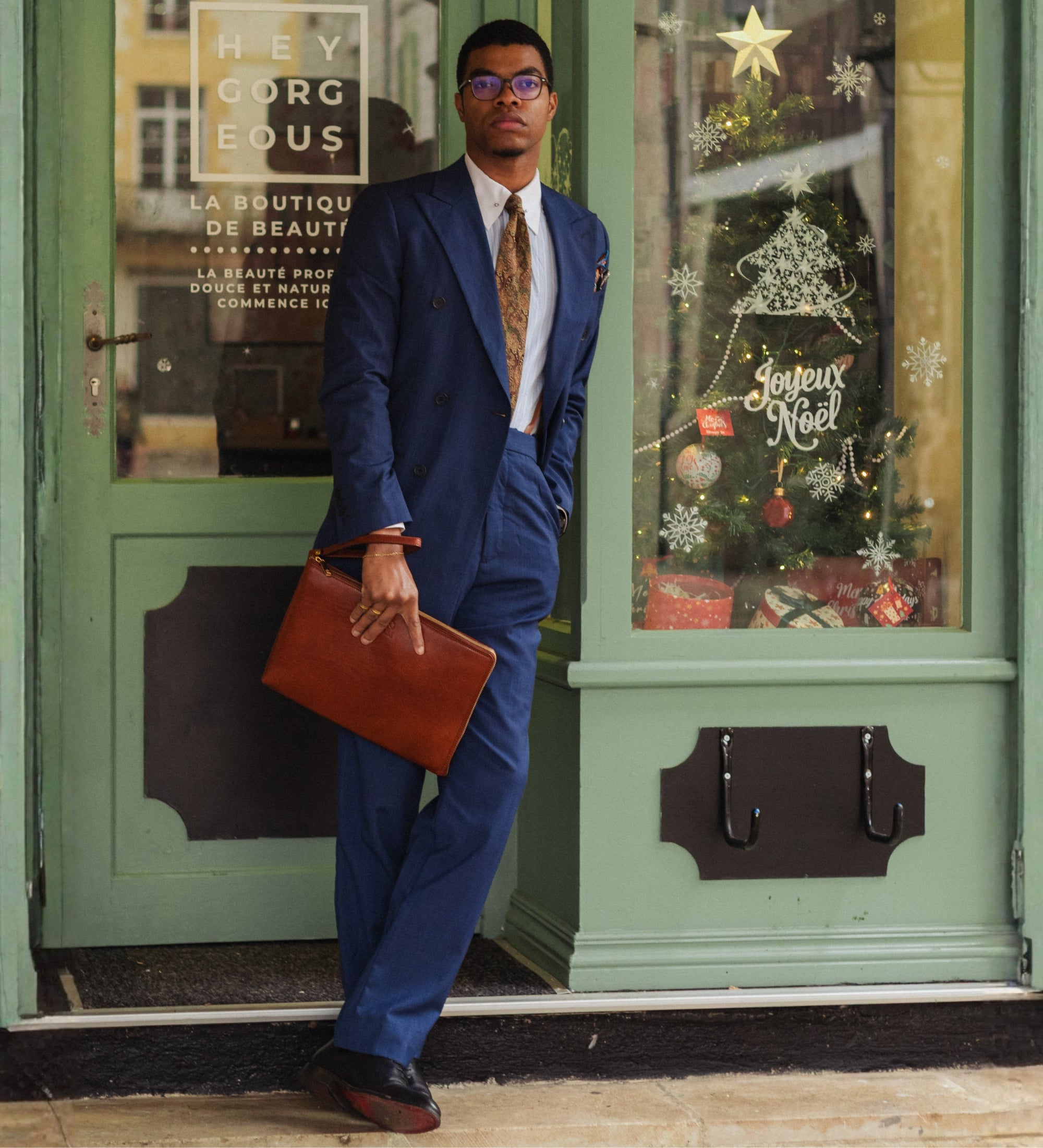 Stor clutchväska i läder för herr – The Brothers Karamazov