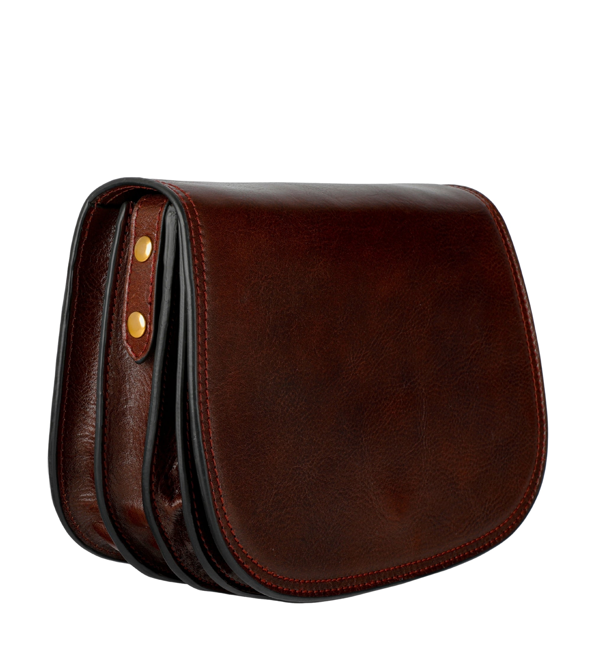 Saddle bag i läder crossbodyväska i läder för dam – Moonfleet