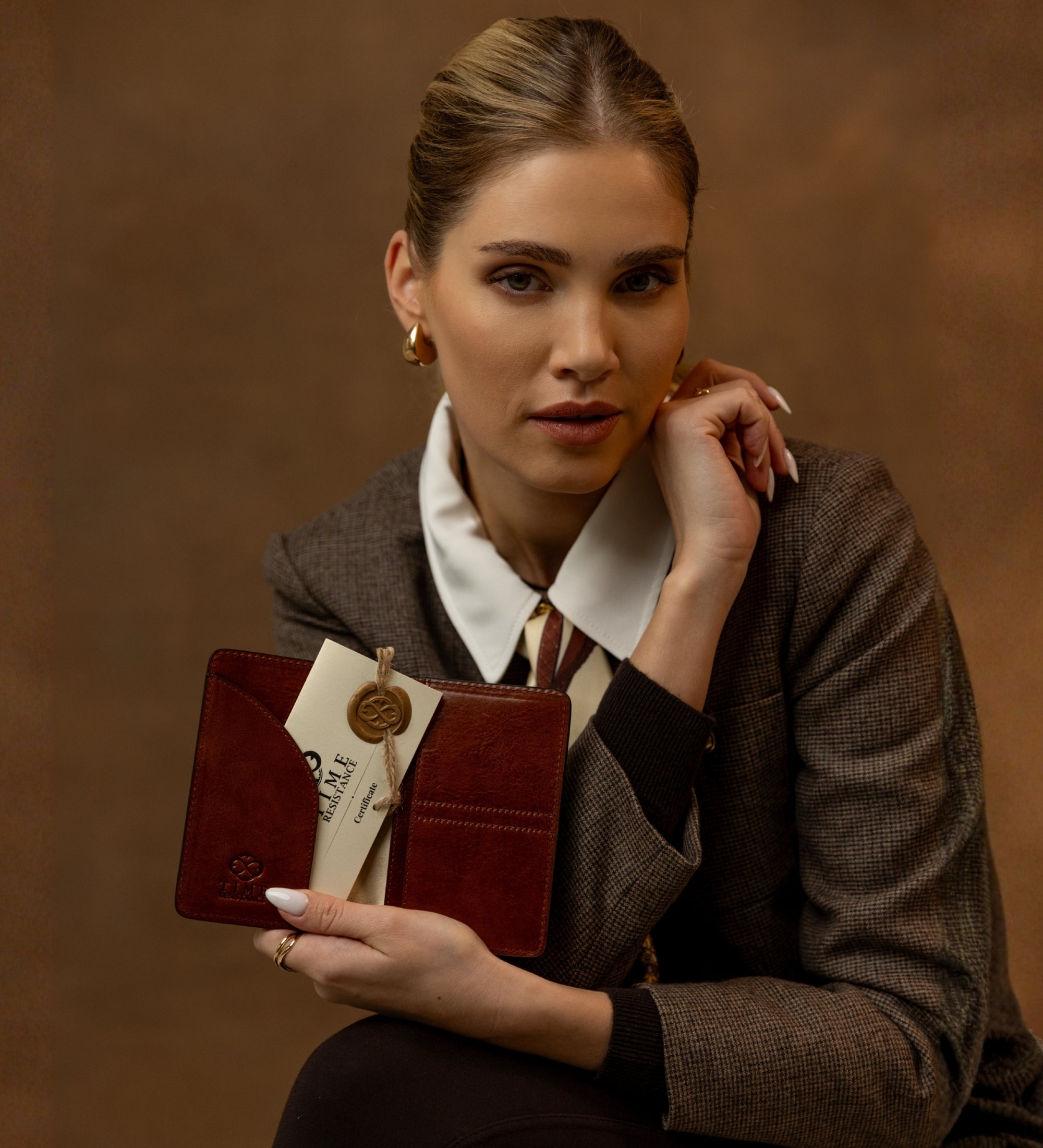 Litet passfodral i läder för dam – Gulliver’s Travels