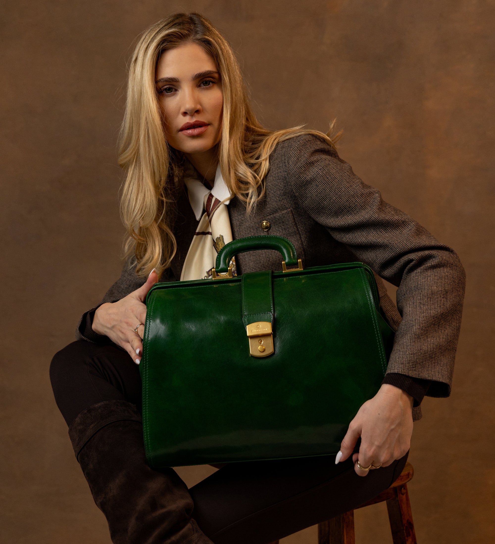 Stor doktorväska i läder för dam - Mrs Dalloway