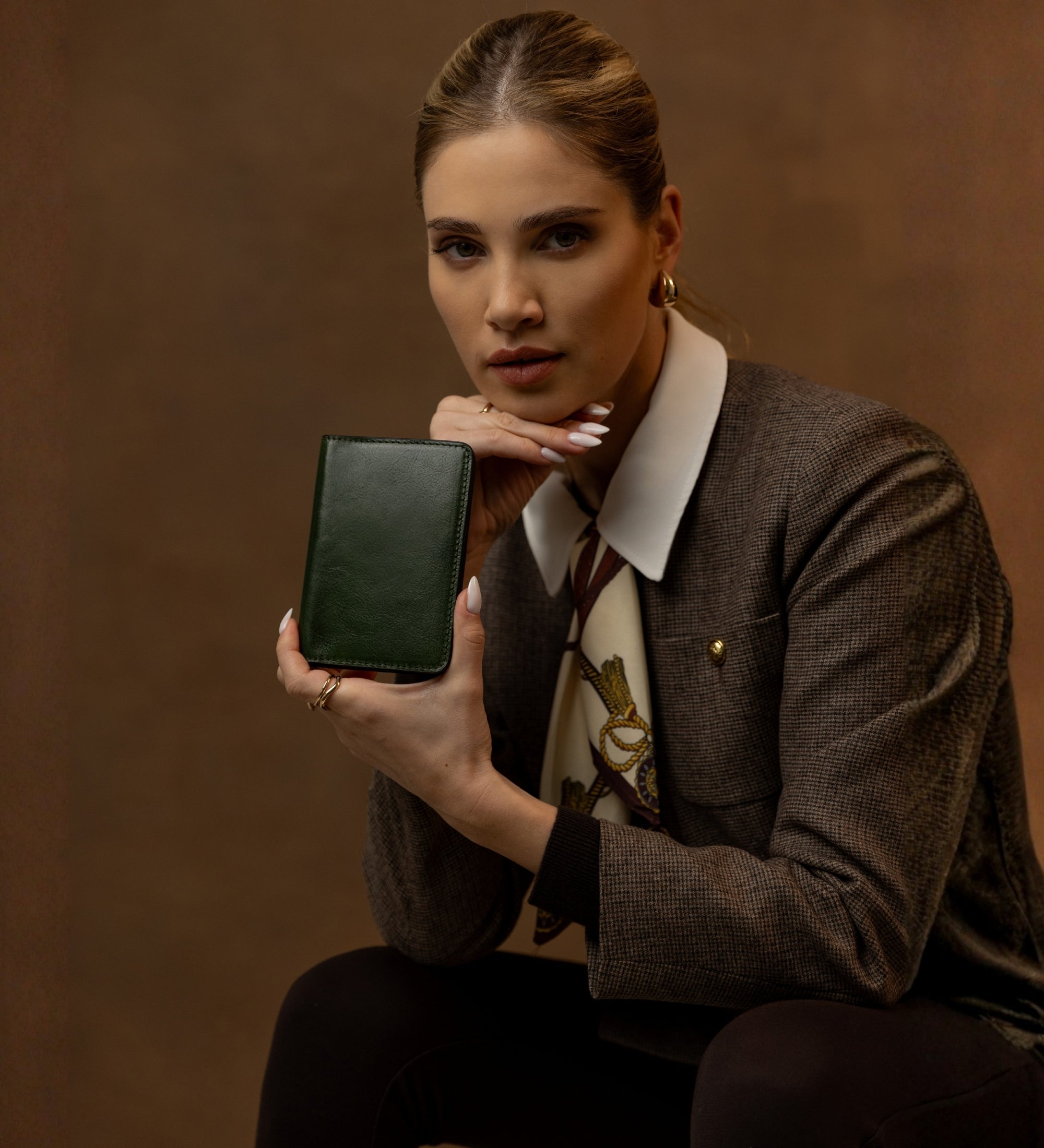 Litet passfodral i läder för dam – Gulliver’s Travels