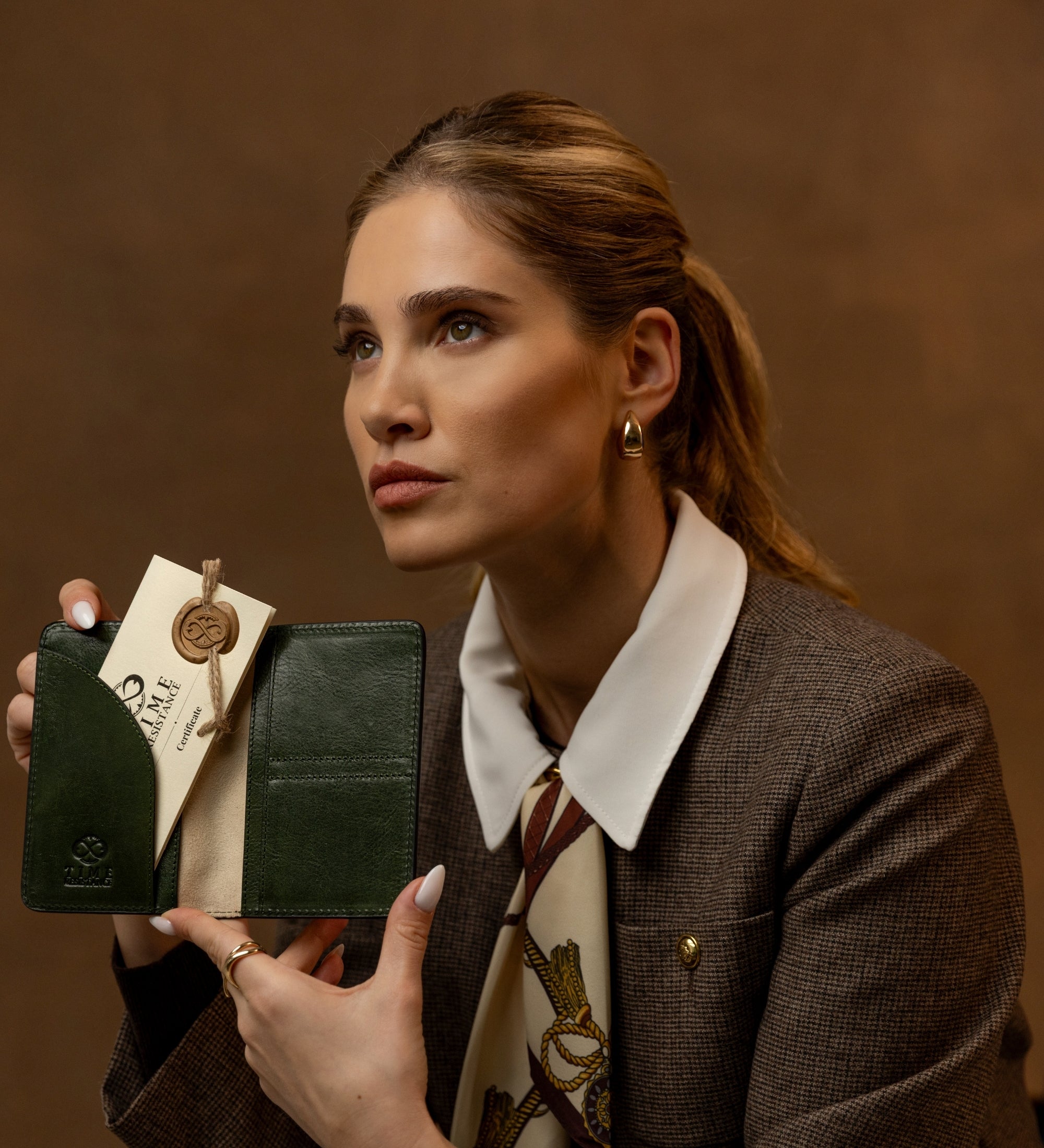 Litet passfodral i läder för dam – Gulliver’s Travels