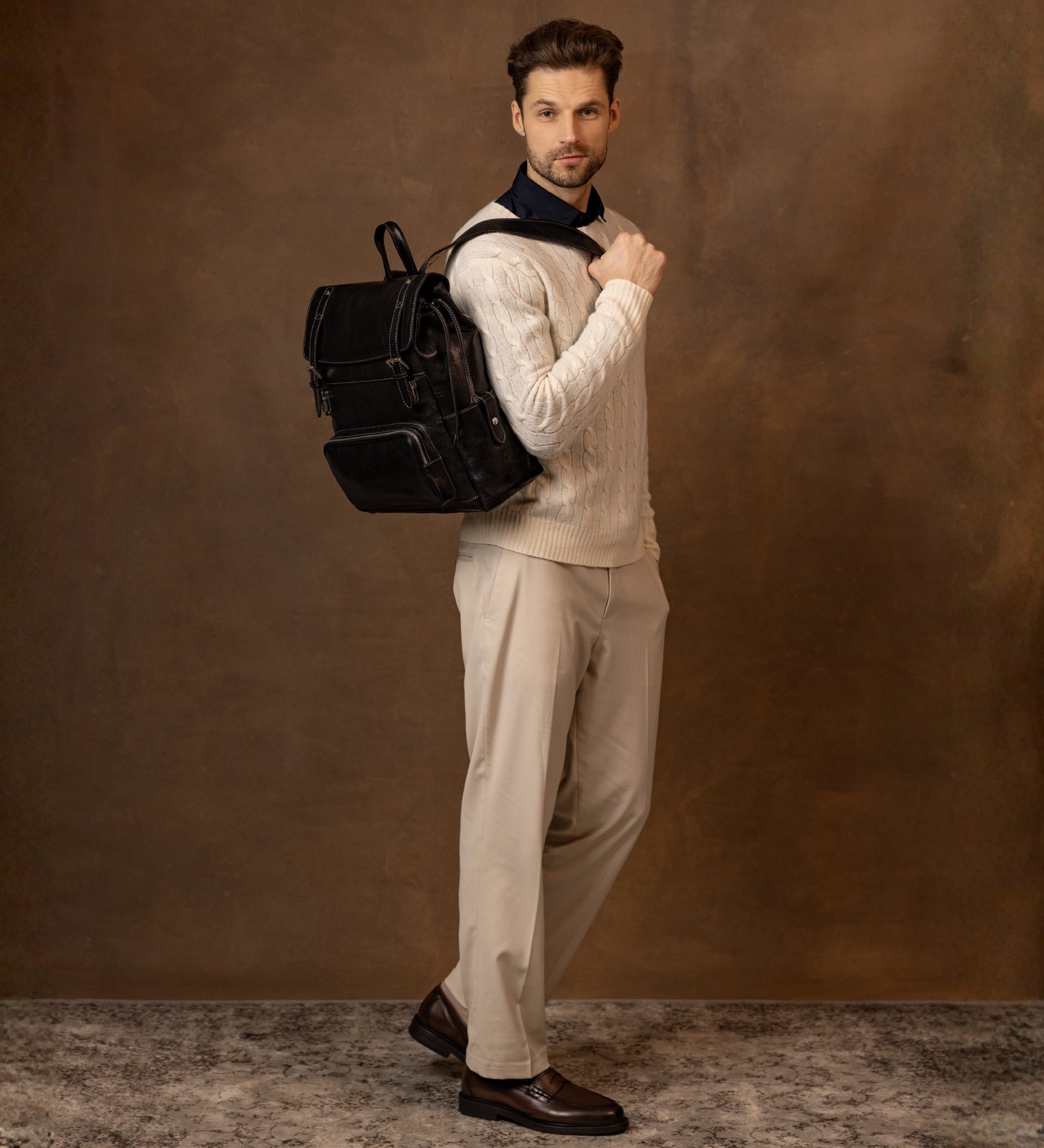 Ryggsäck i läder – The Good Earth