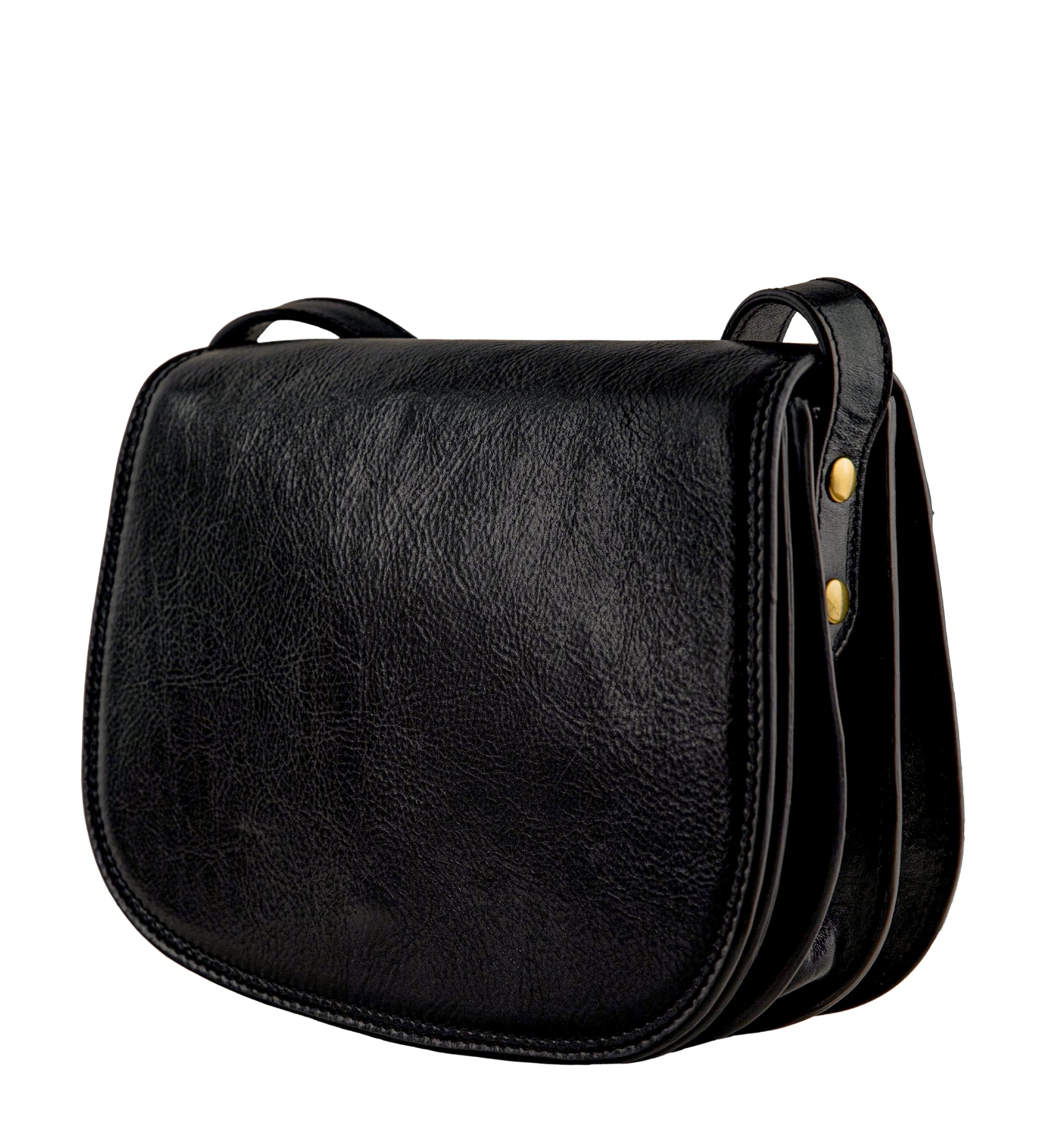 Saddle bag i läder crossbodyväska i läder för dam – Moonfleet