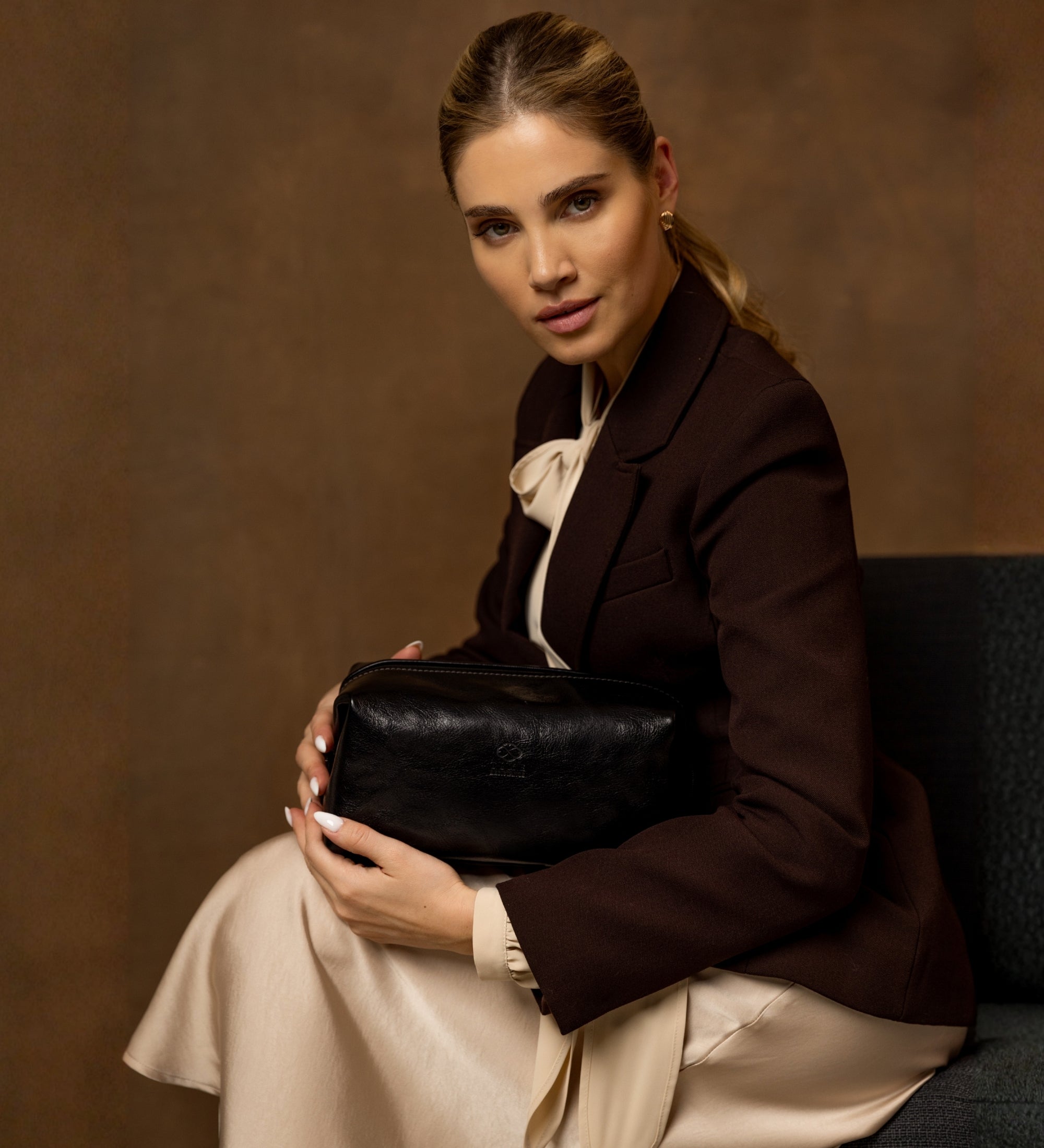 Necessär i läder för dam - Four Past Midnight