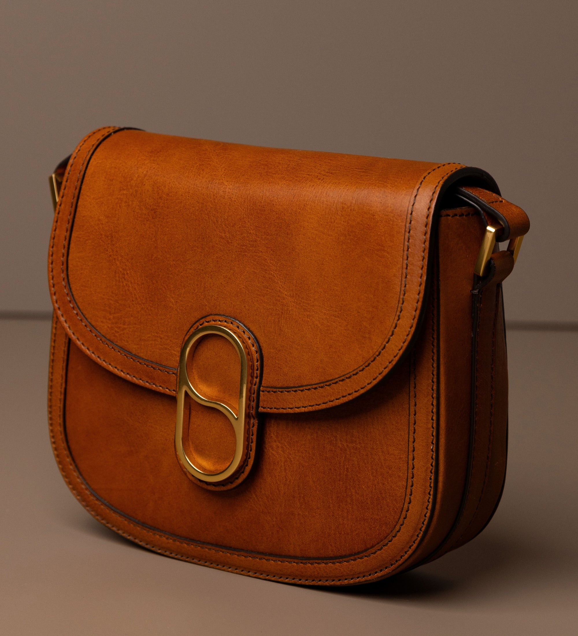 Saddle bag i läder crossbodyväska i läder för dam - Villette