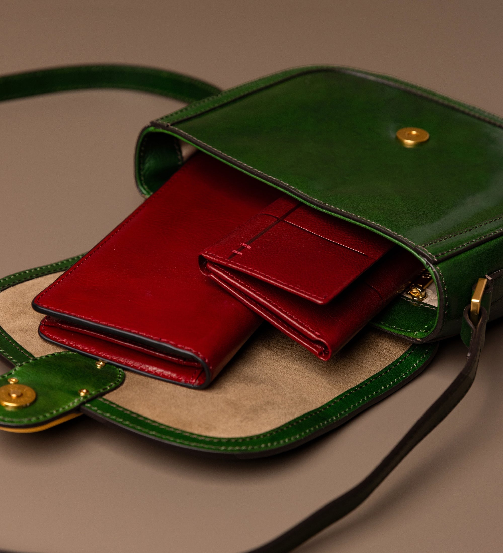 Saddle bag i läder crossbodyväska i läder för dam - Villette