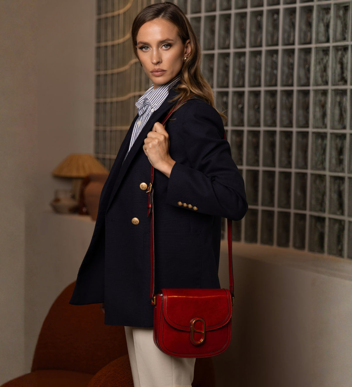 Saddle bag i läder crossbodyväska i läder för dam - Villette
