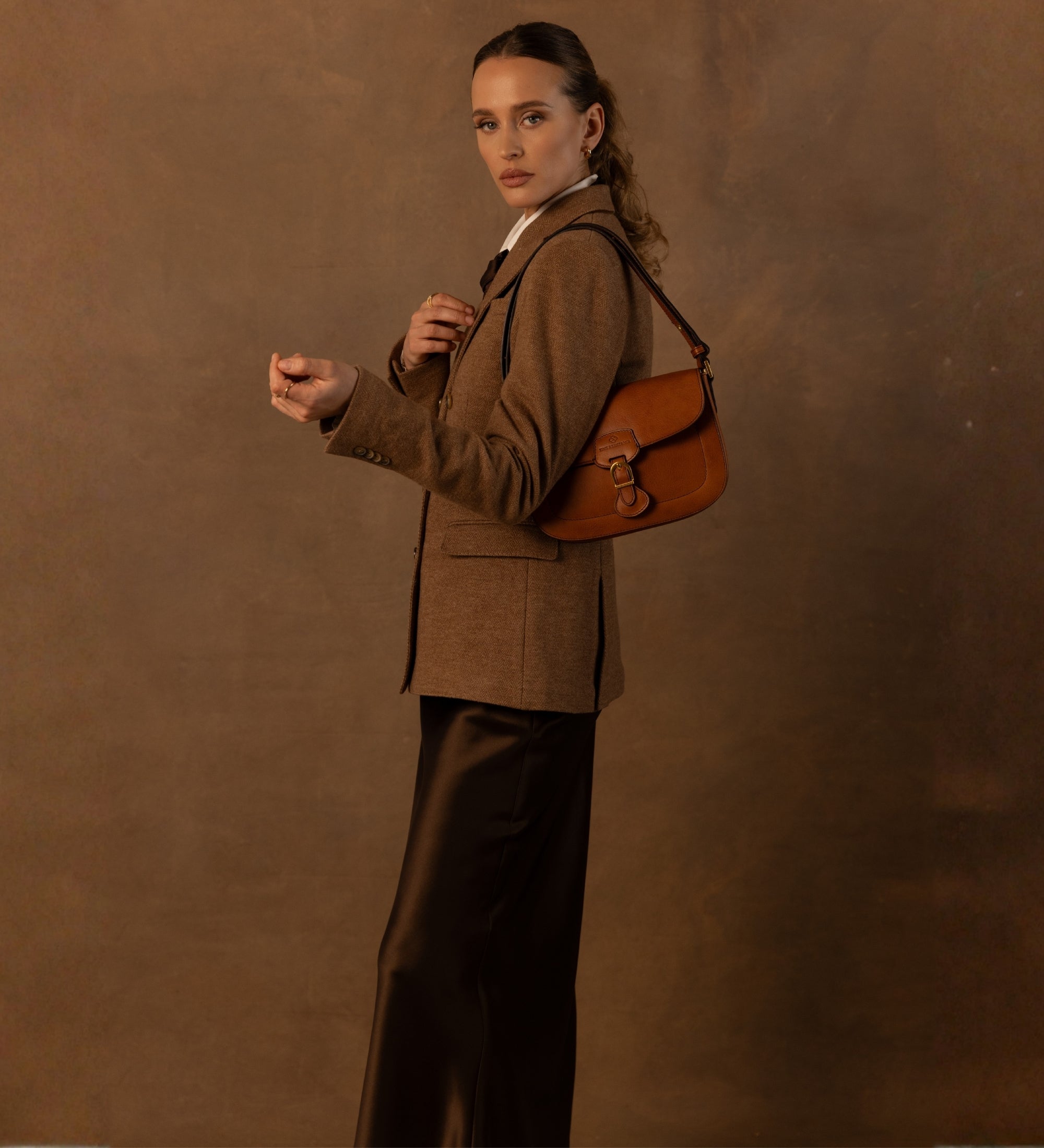 Saddle bag i läder för dam - Romola