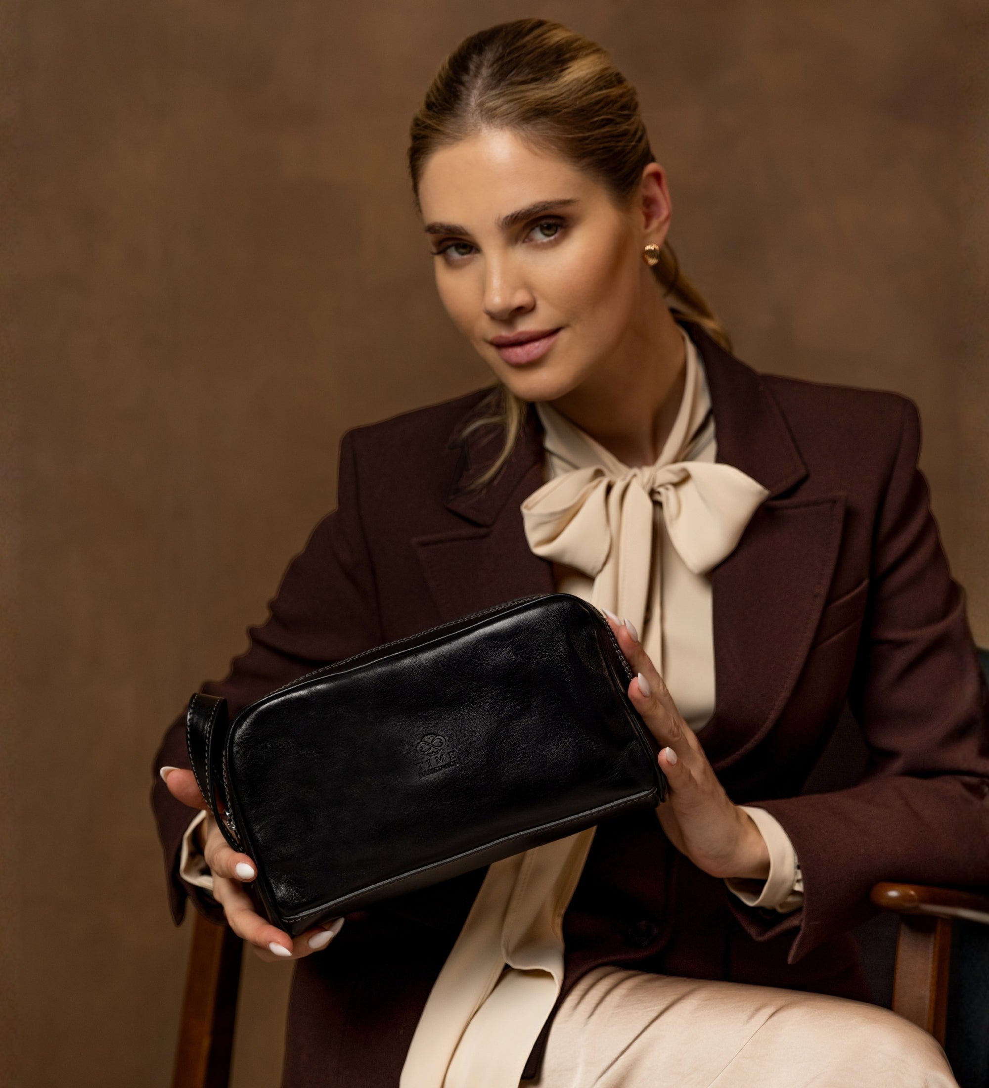 Sminkväska i läder för dam necessär – All the Kings Men