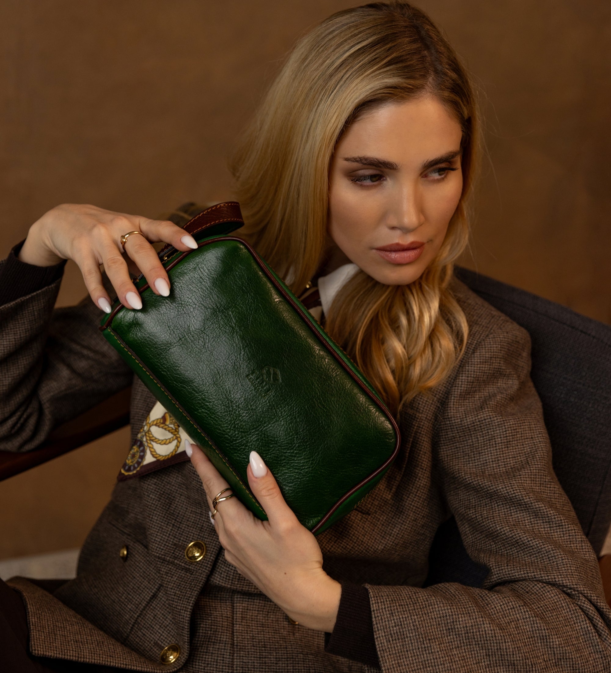 Sminkväska i läder för dam necessär – All the Kings Men