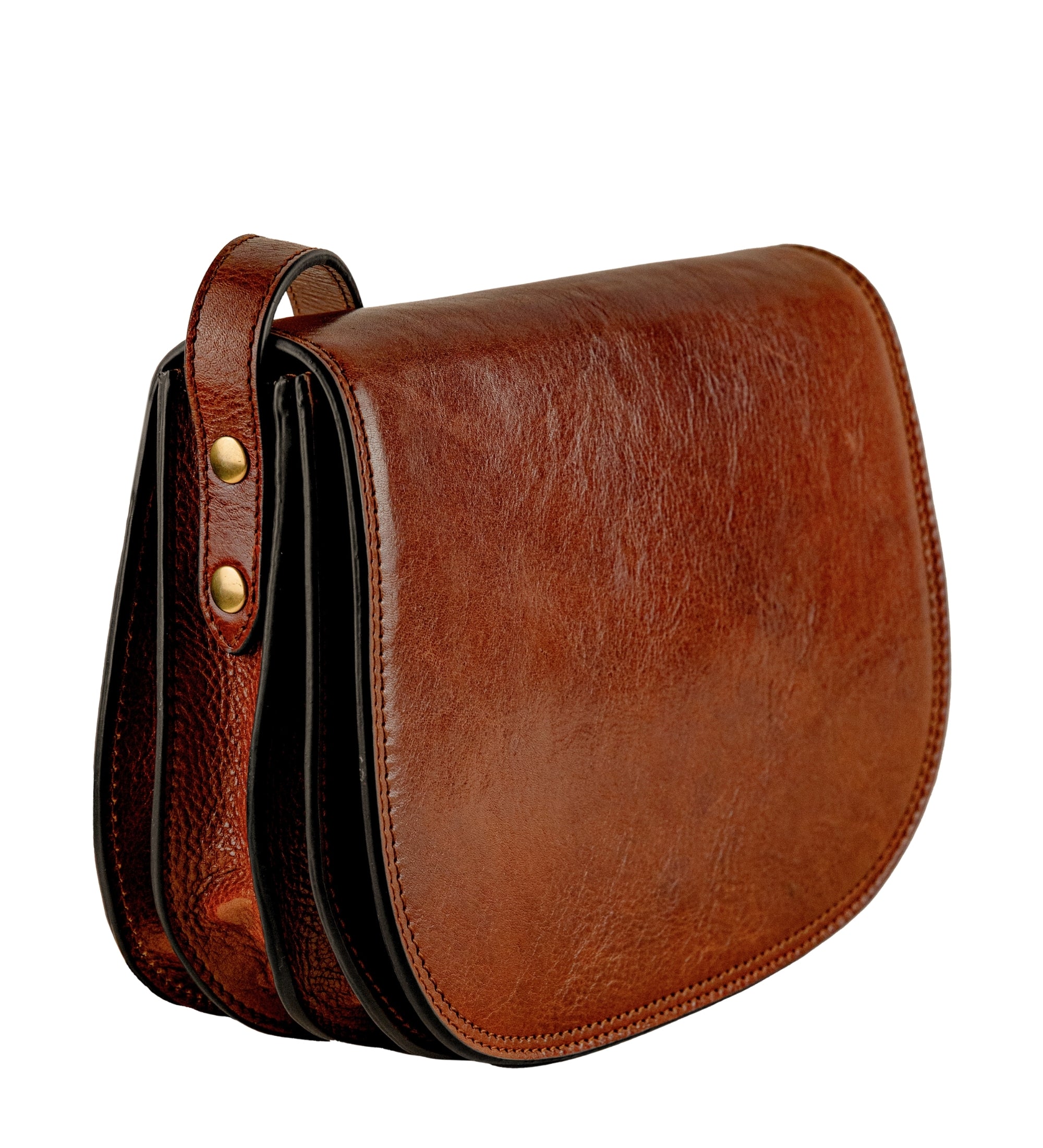 Saddle bag i läder crossbodyväska i läder för dam – Moonfleet