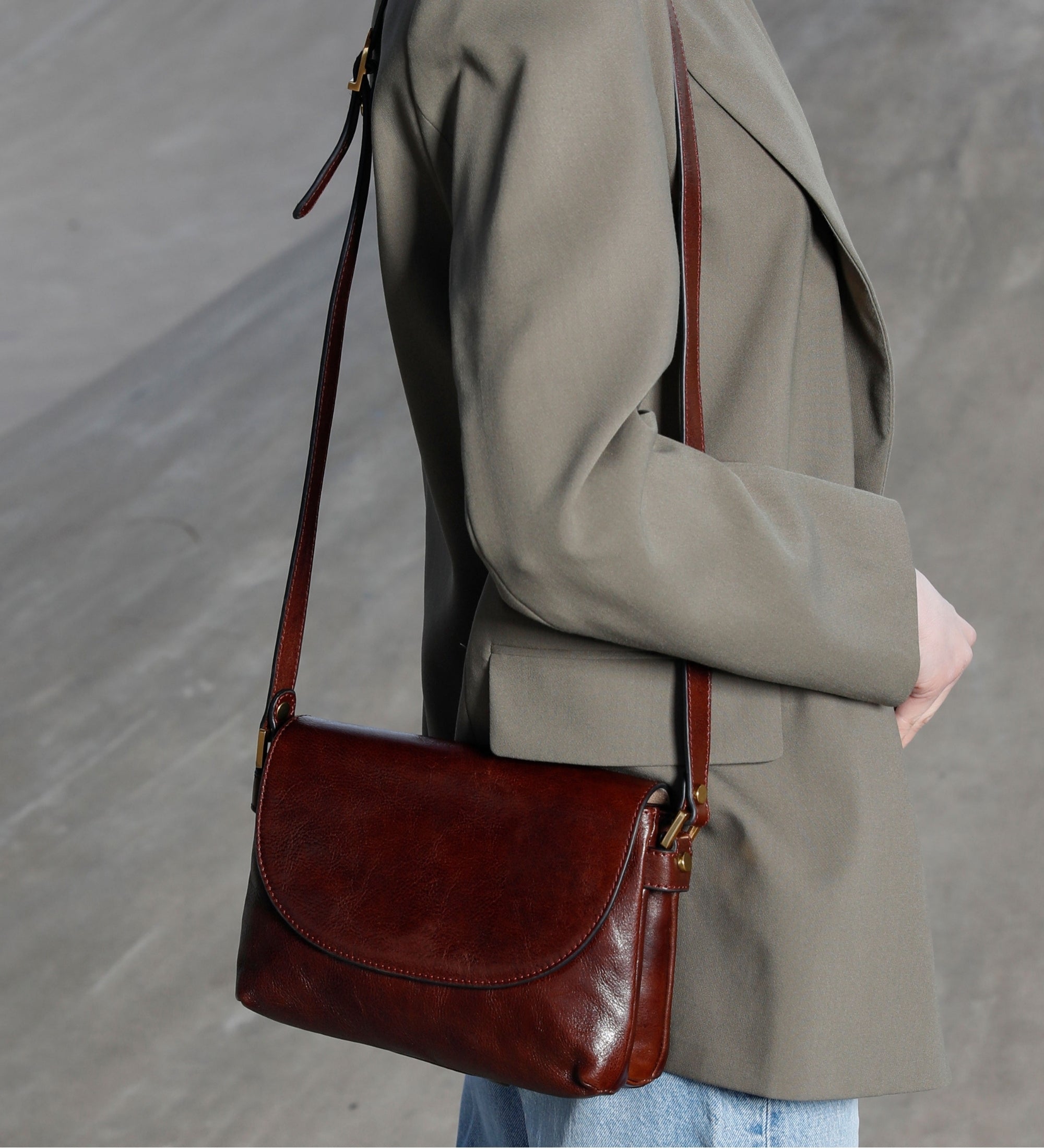 Crossbodyväska i läder för dam –Sophie’s Choice