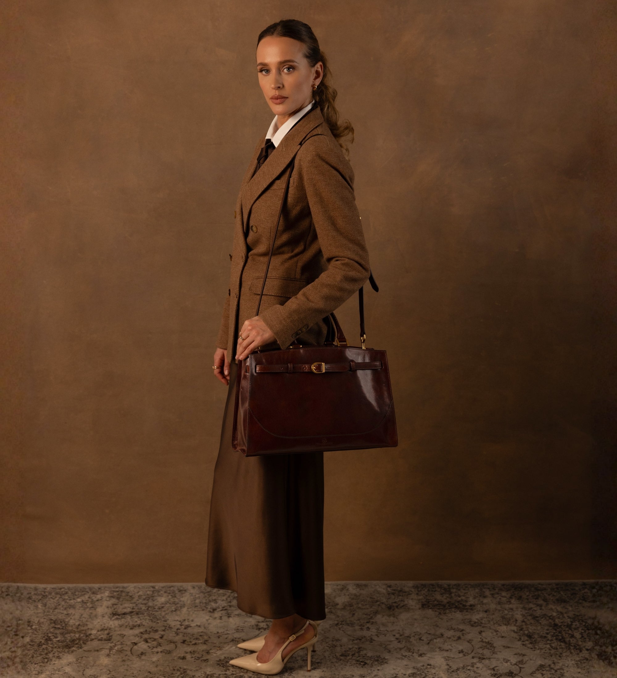 Handväska i läder för dam - Shirley