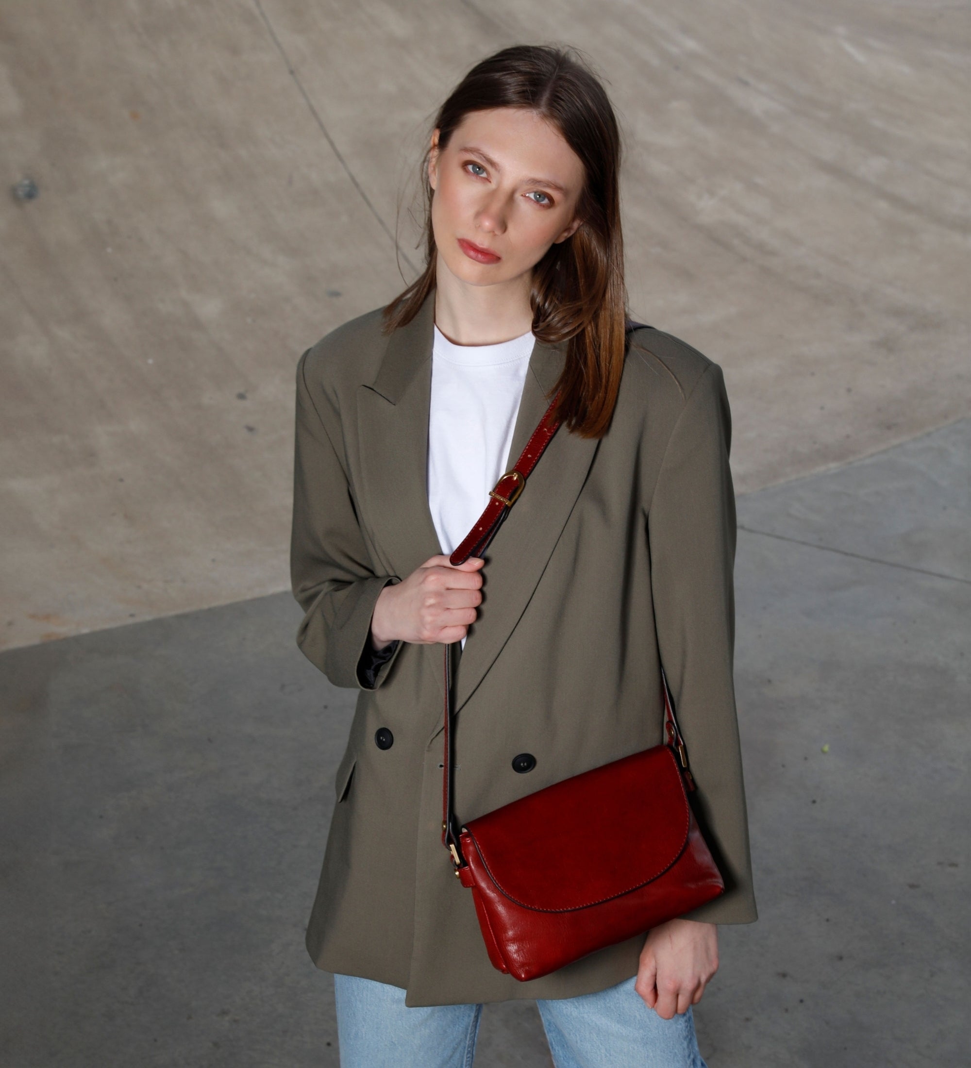 Crossbodyväska i läder för dam –Sophie’s Choice