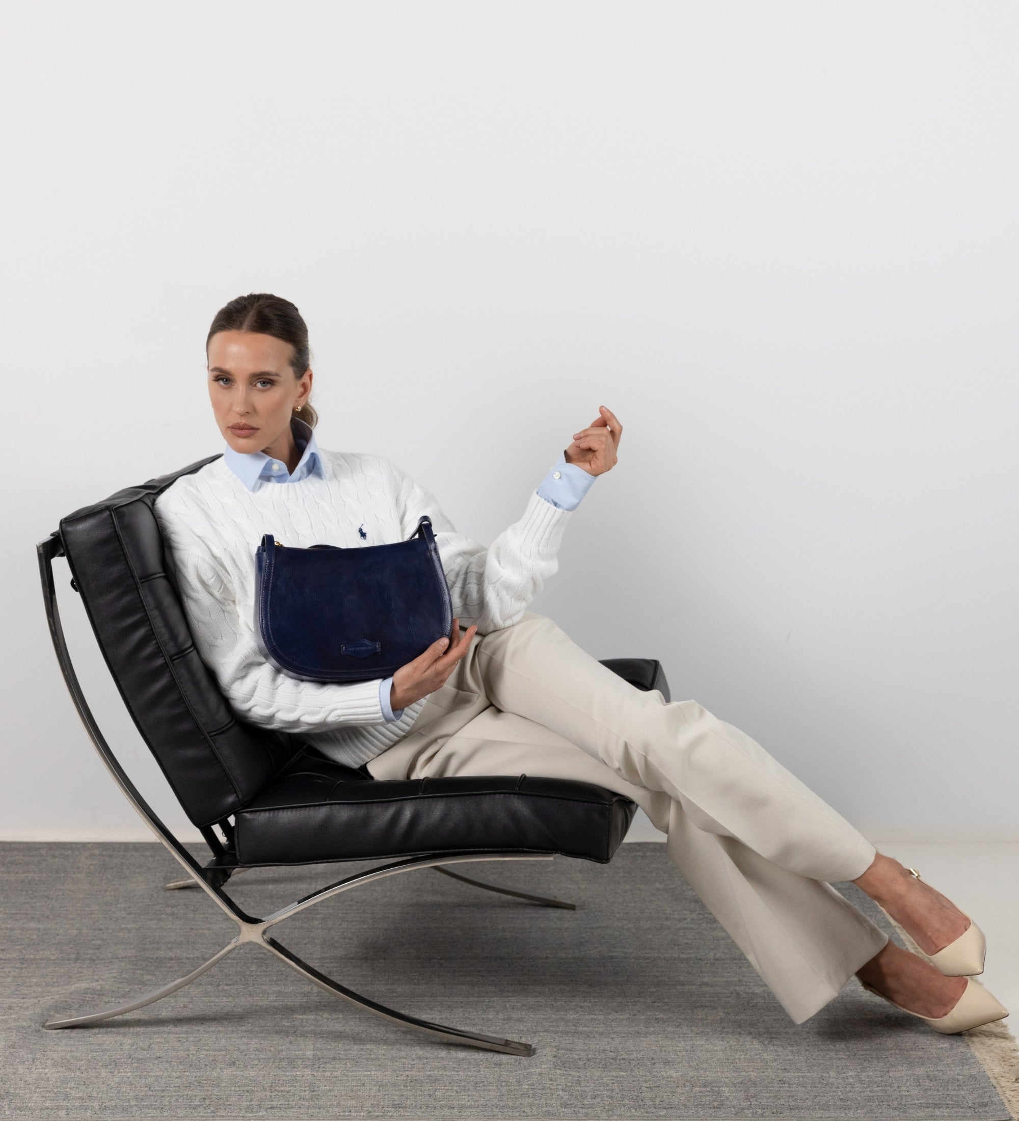 Hoboväska i läder för dam - La Noia