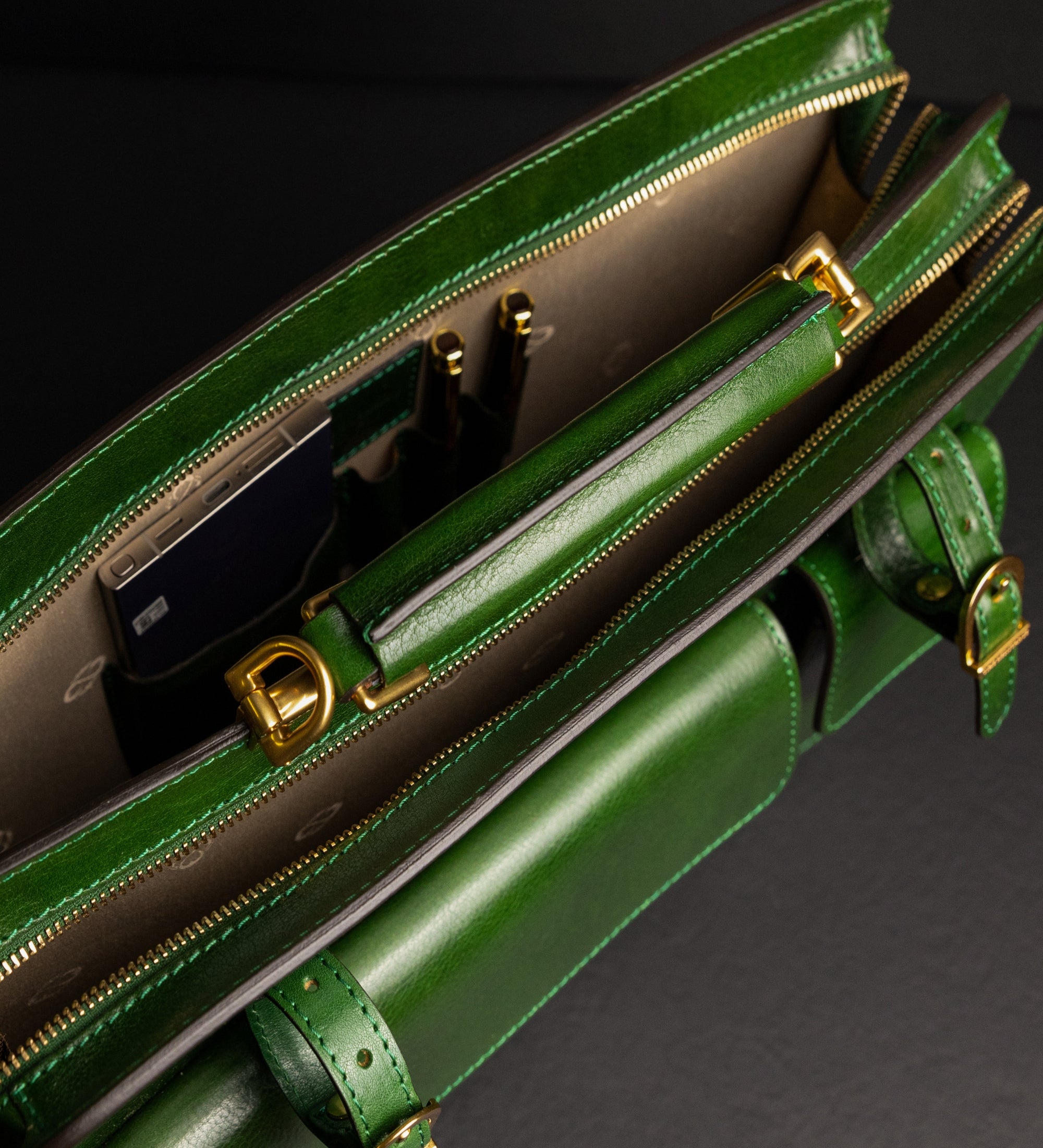 Läderväska i satchel-stil portfölj i läder – The Prophet