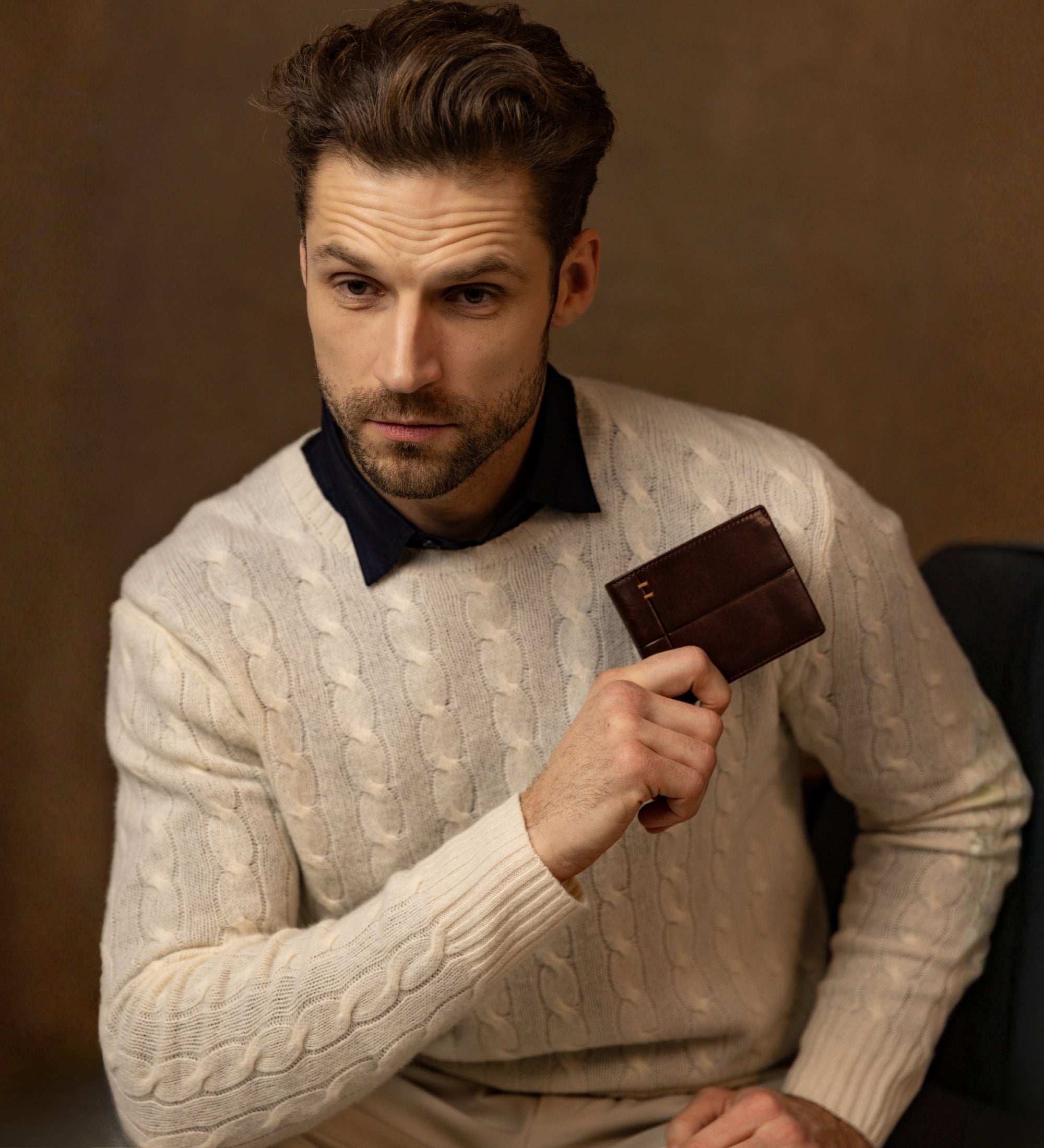 Dubbelvikt plånbok i läder – Poetic Justice