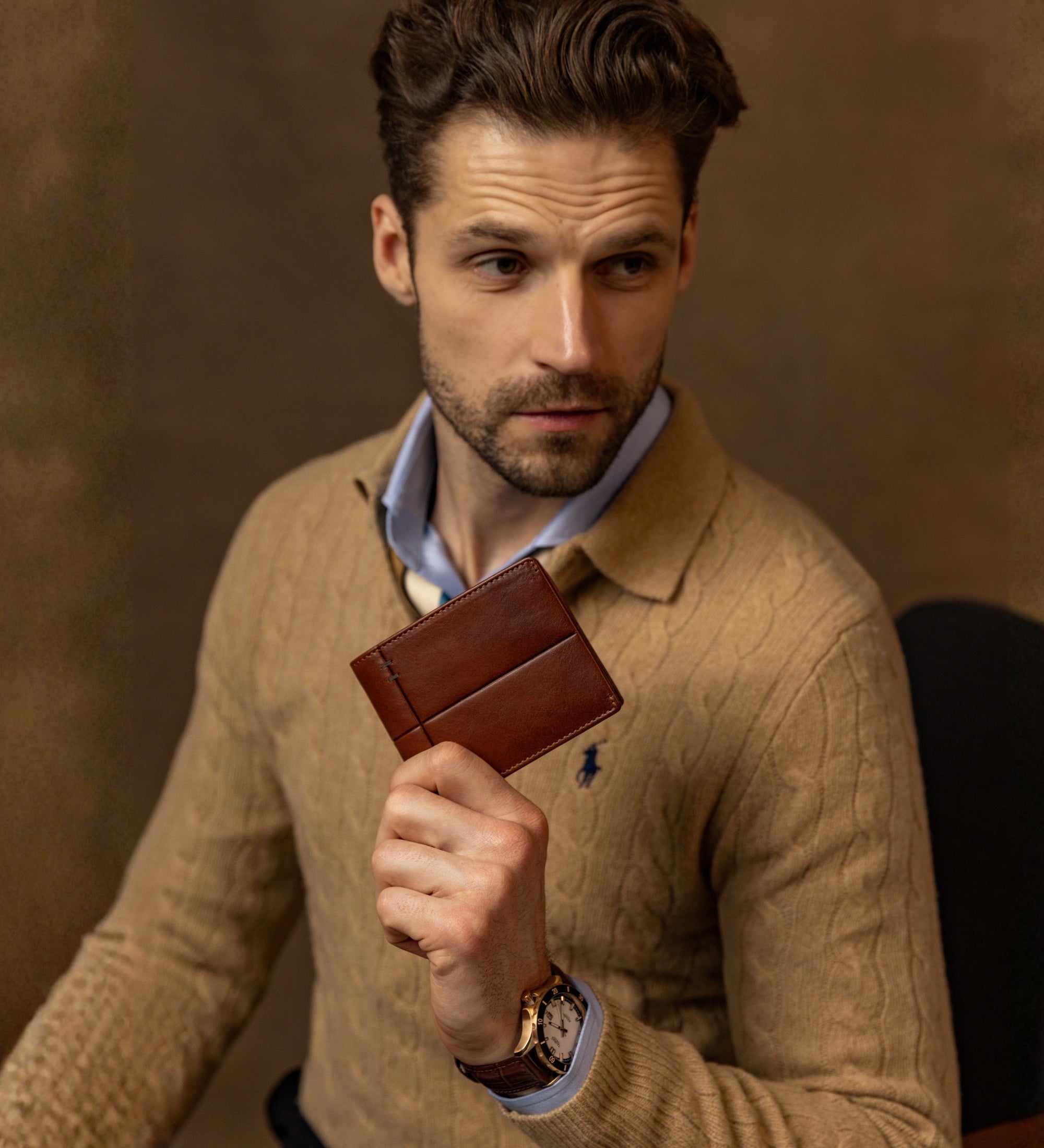 Dubbelvikt plånbok i läder – Poetic Justice