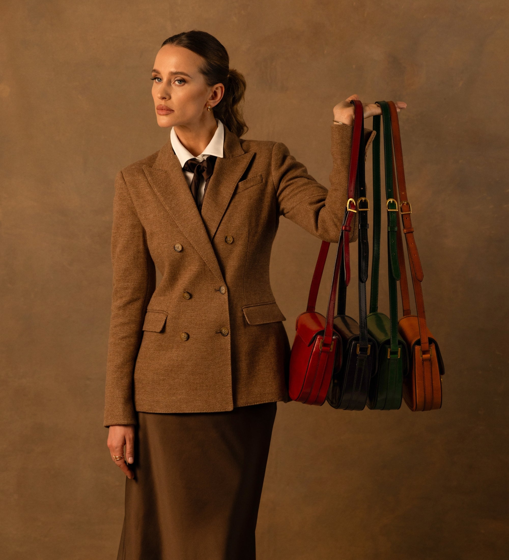 Saddle bag i läder crossbodyväska i läder för dam - Villette