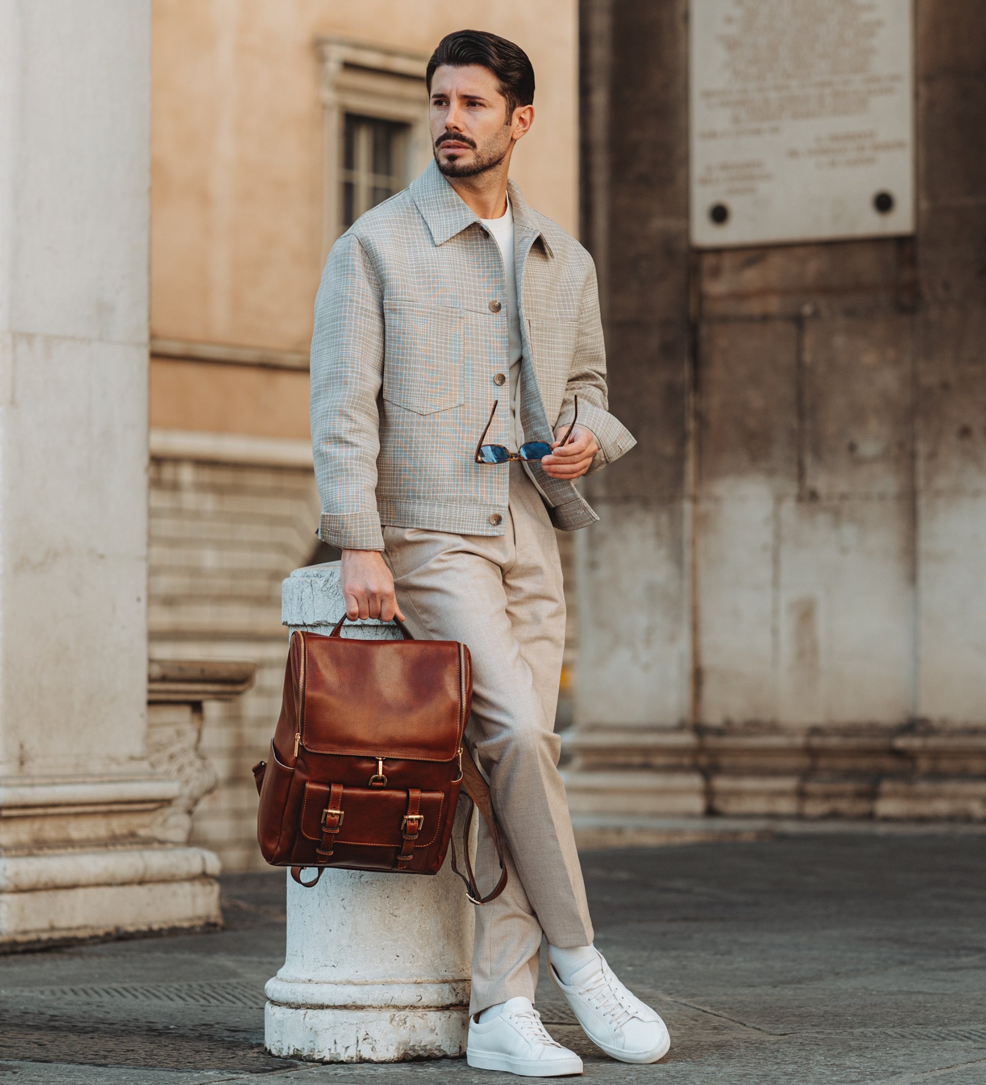 Stor ryggsäck i läder – The Odyssey