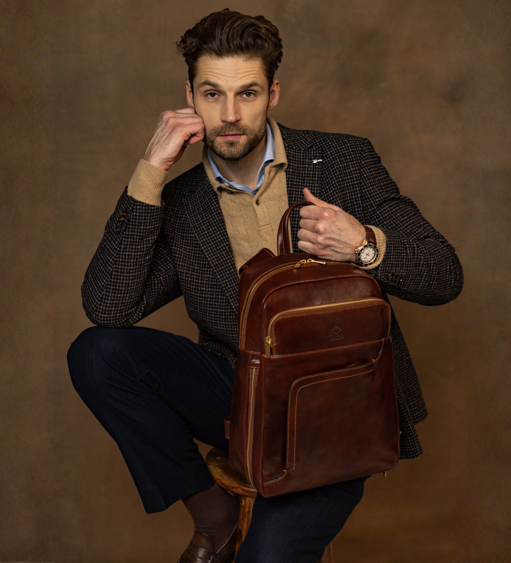 Stor ryggsäck i läder – L.A. Konfidentiellt (L.A. Confidential)