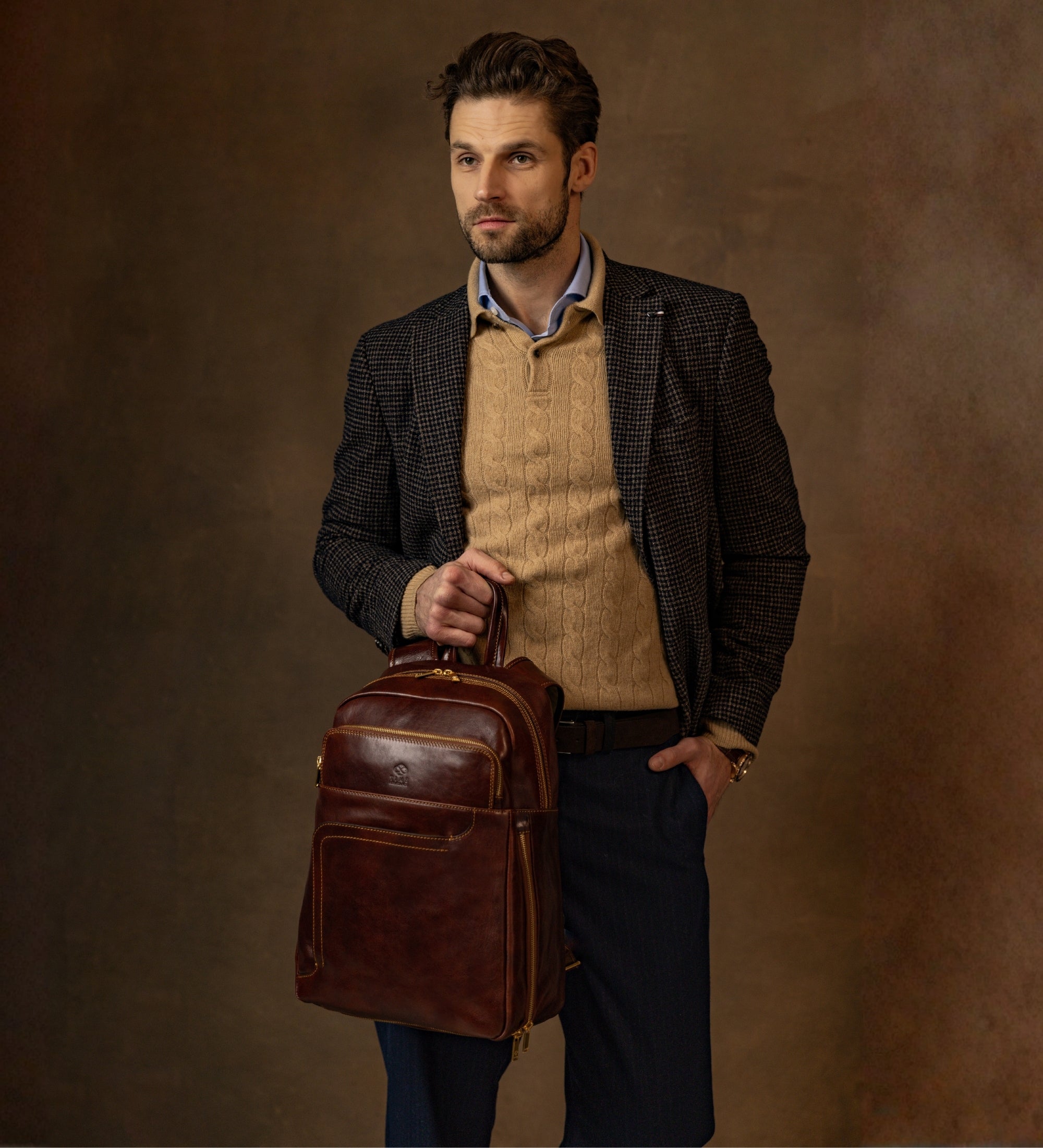 Stor ryggsäck i läder – L.A. Konfidentiellt (L.A. Confidential)