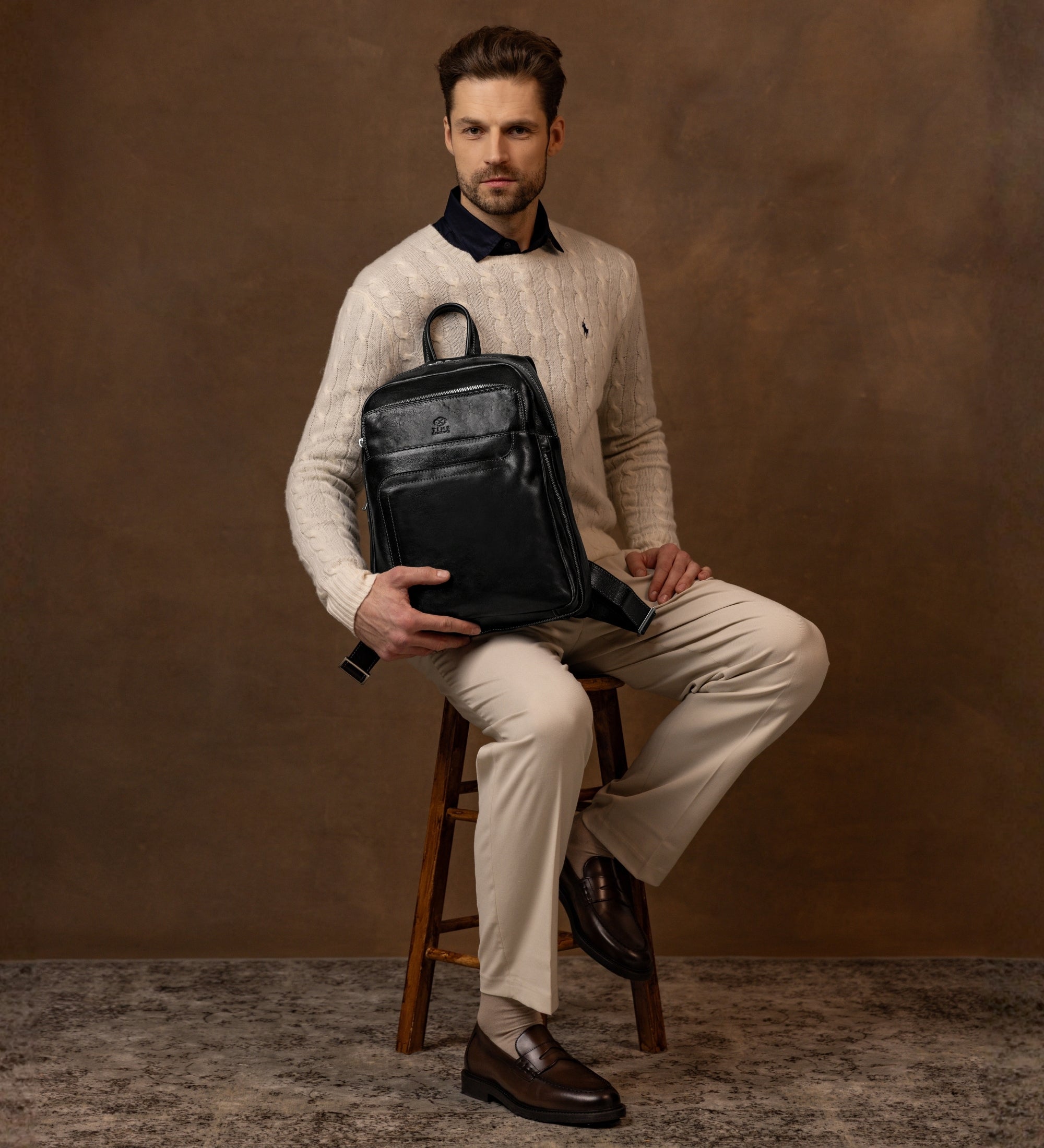 Stor ryggsäck i läder – L.A. Konfidentiellt (L.A. Confidential)