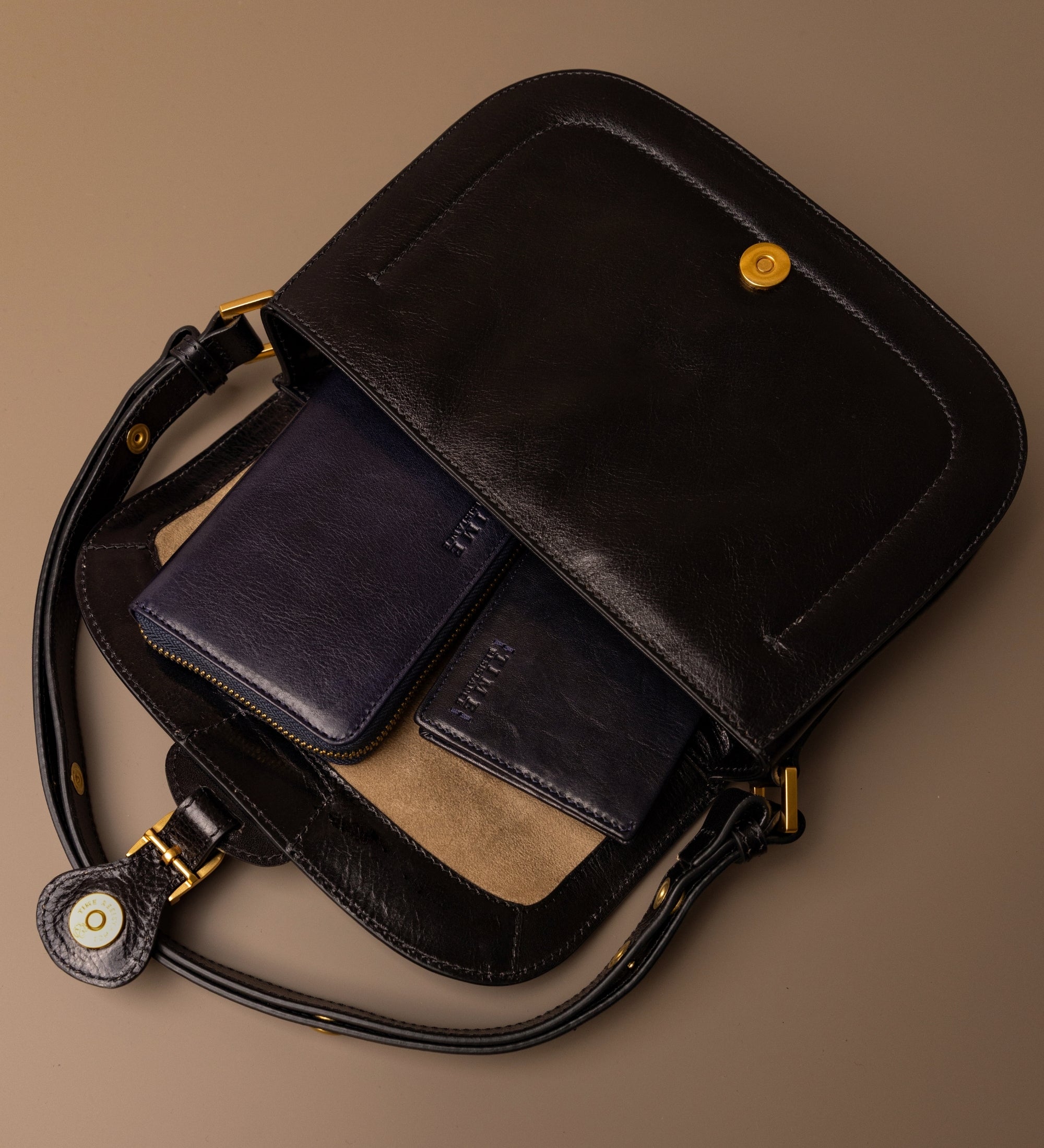 Saddle bag i läder för dam - Romola