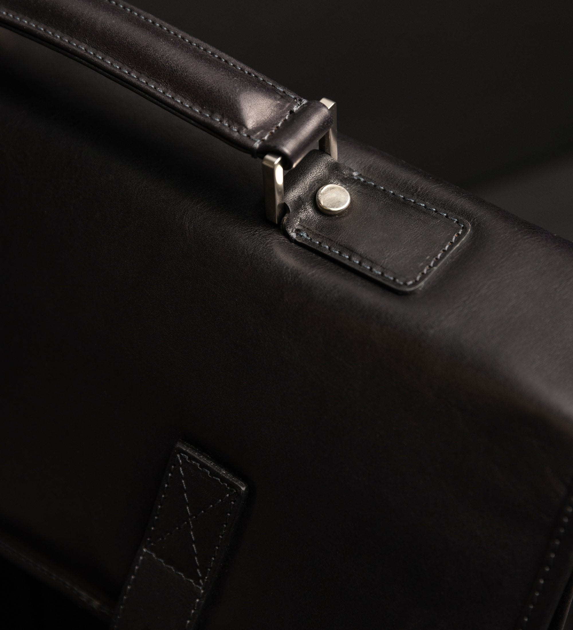 Portfölj i läder läderväska i satchel-stil – The Time Machine