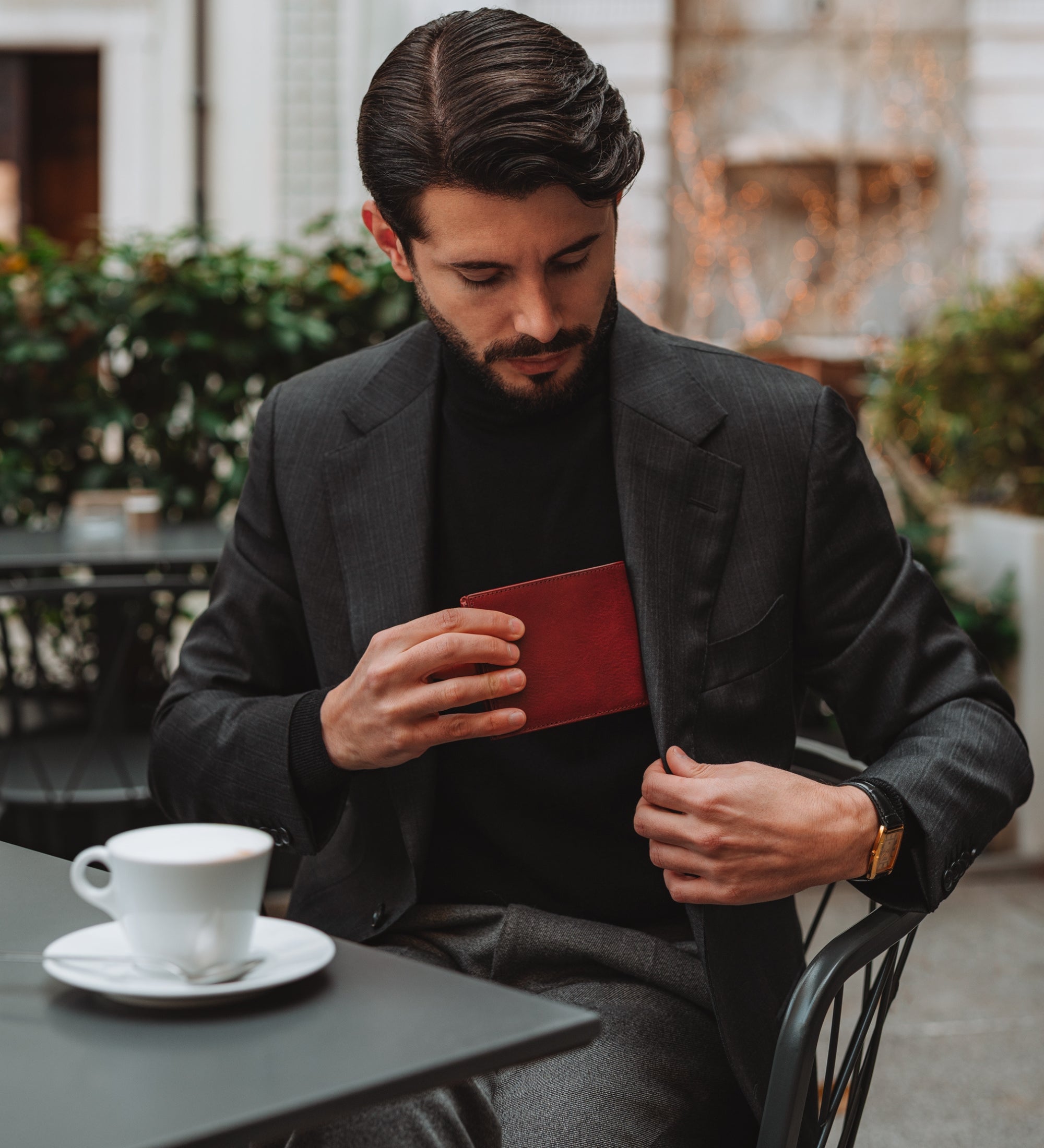 Dubbelvikt plånbok i läder – Daniel