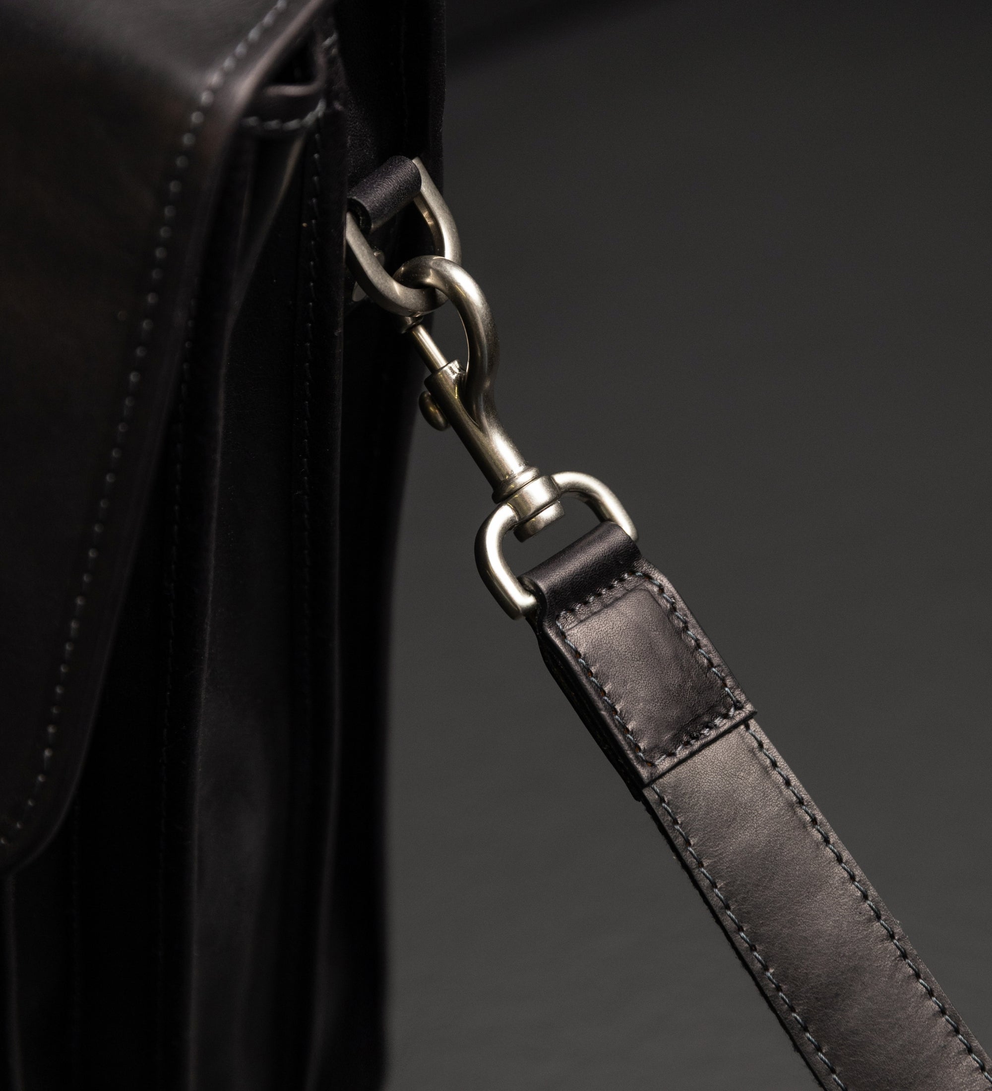 Portfölj i läder läderväska i satchel-stil – The Time Machine