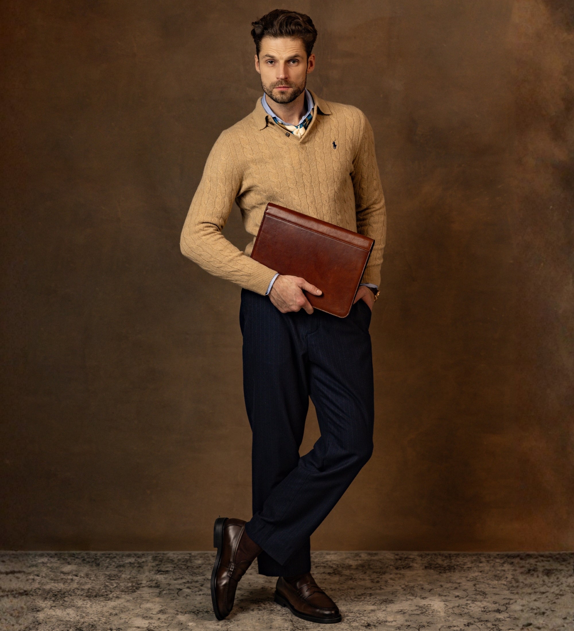 A4-dokumentmapp organisatör i läder – Candide