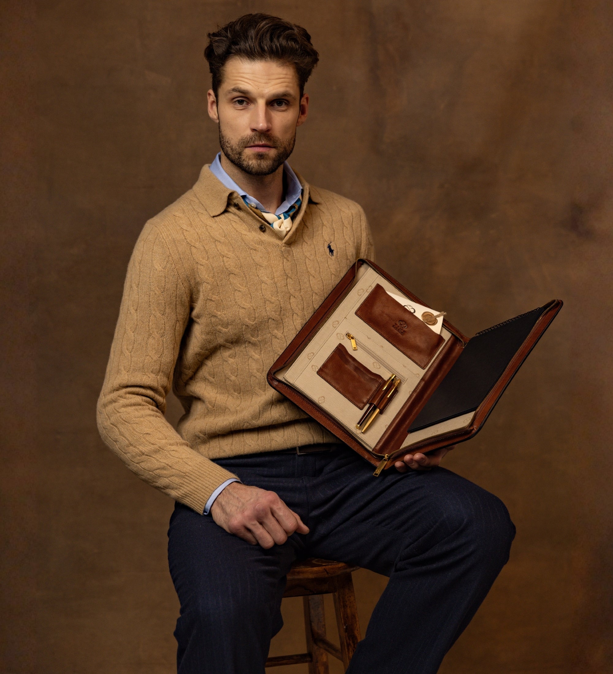 A4-dokumentmapp organisatör i läder – Candide