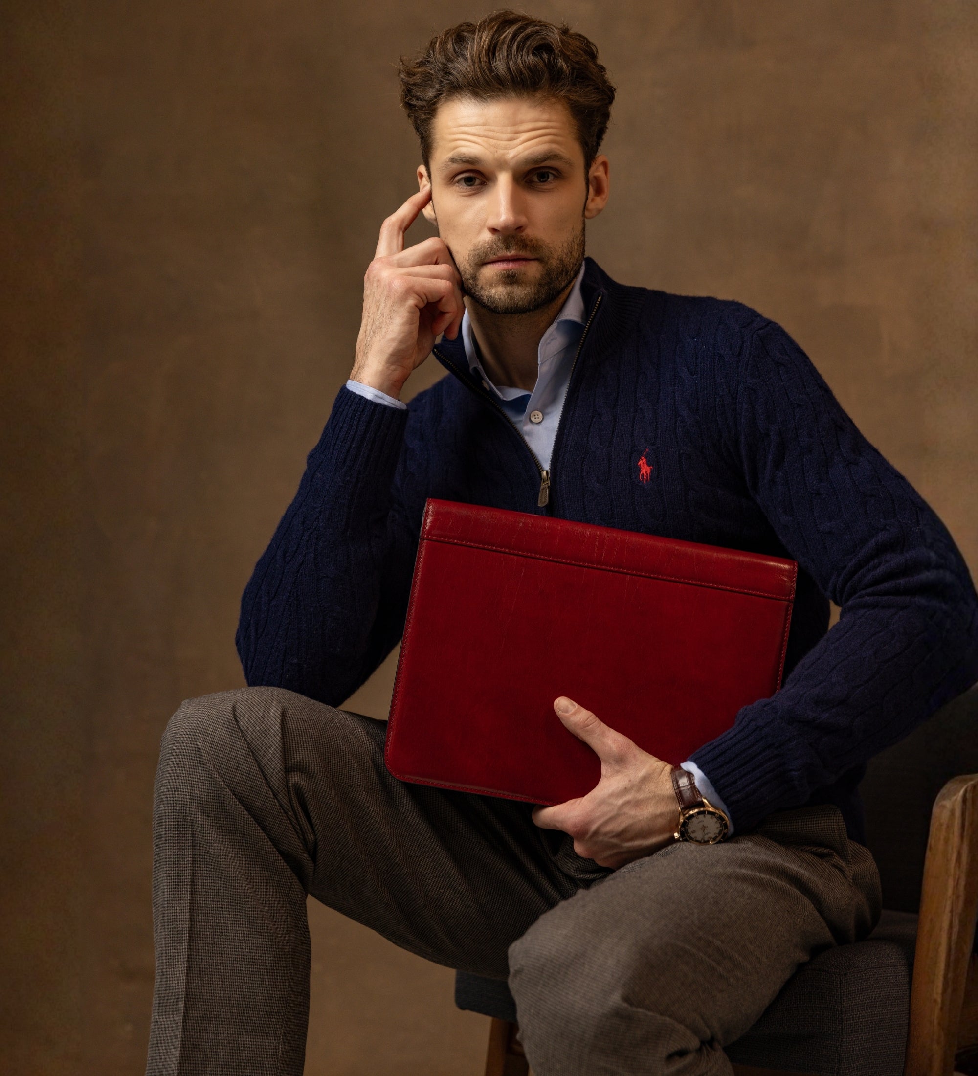 A4-dokumentmapp organisatör i läder – Candide