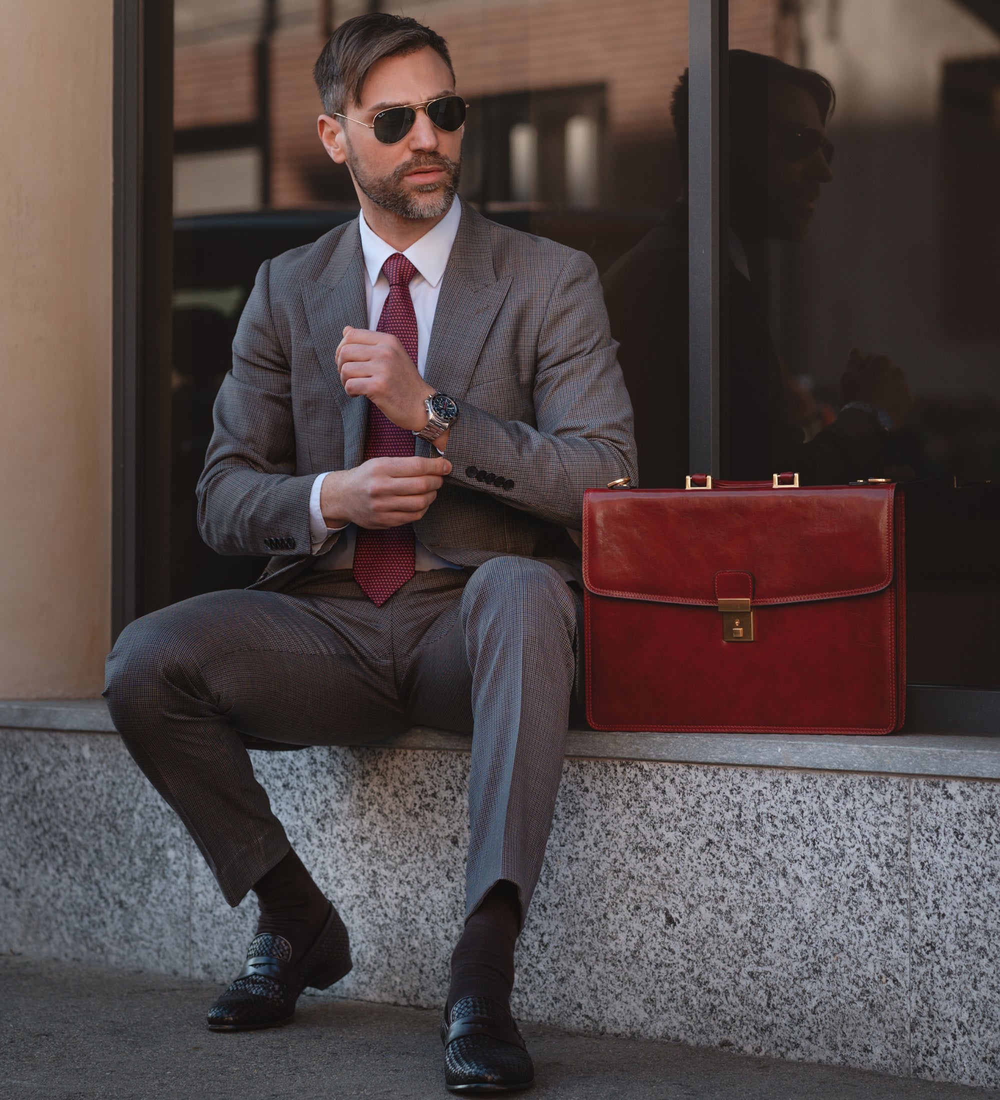 Portfölj i läder – The Sound of the Mountain