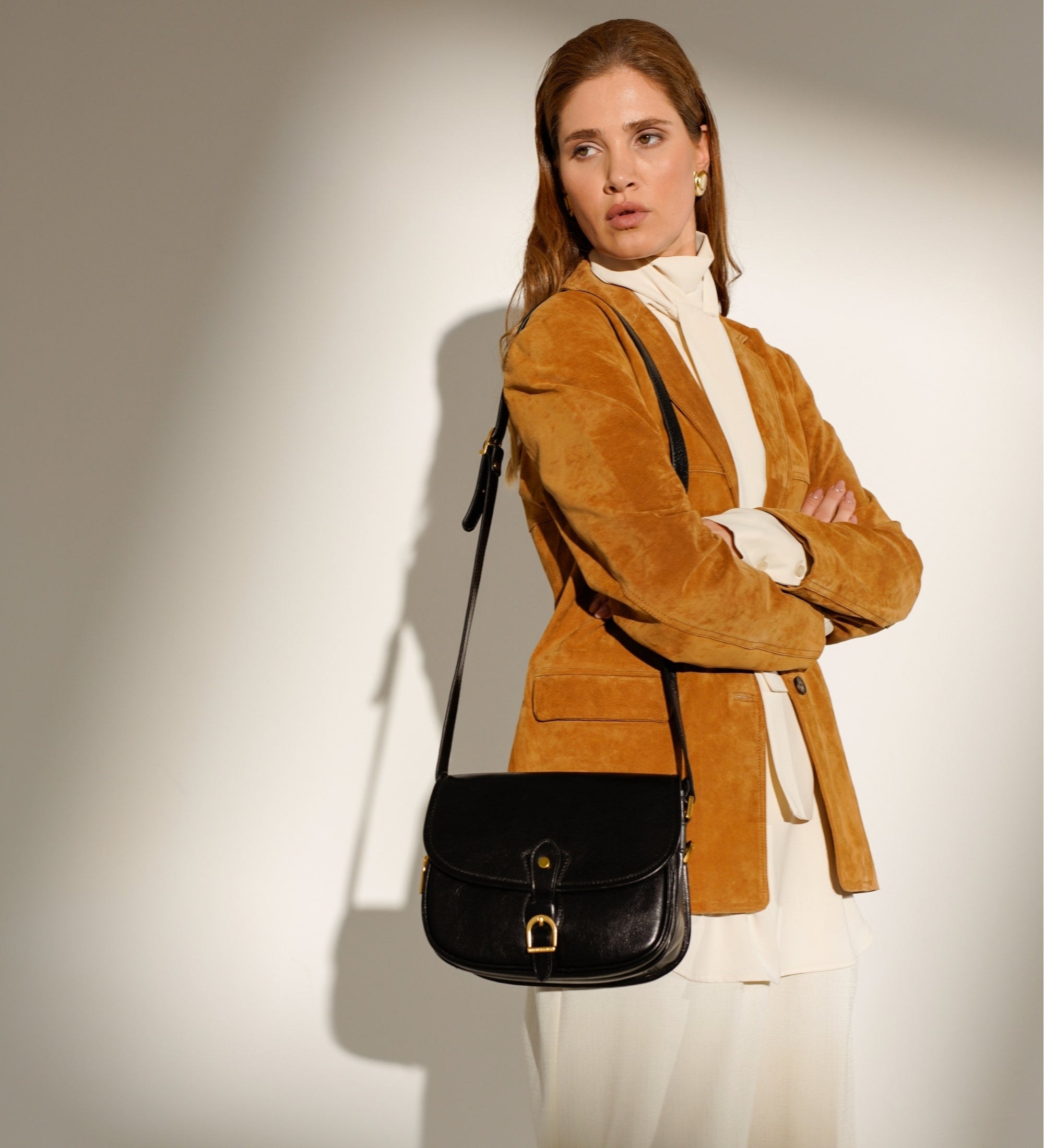 Saddle bag i läder för dam - Women In Love