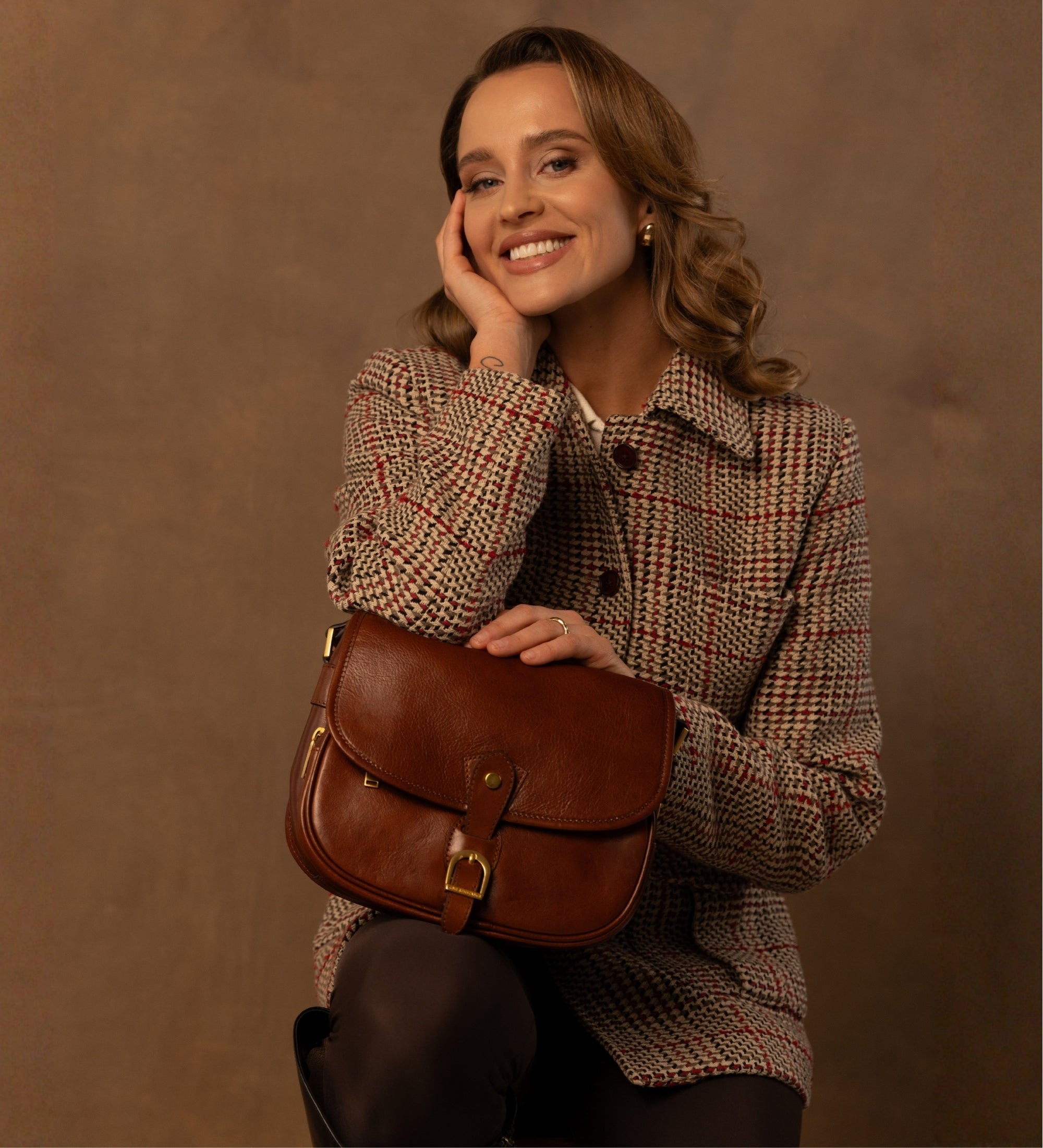 Saddle bag i läder för dam - Women In Love